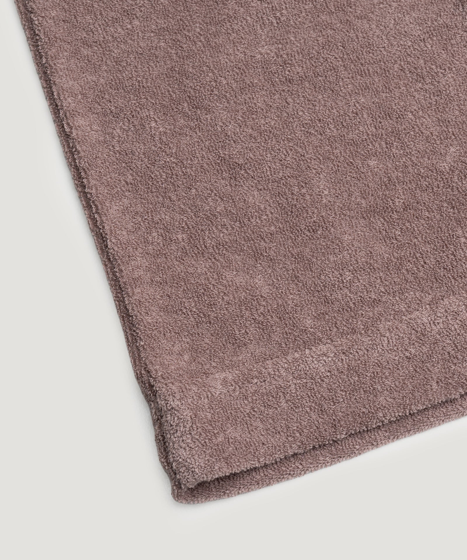 T-shirt katoen French terry bruin