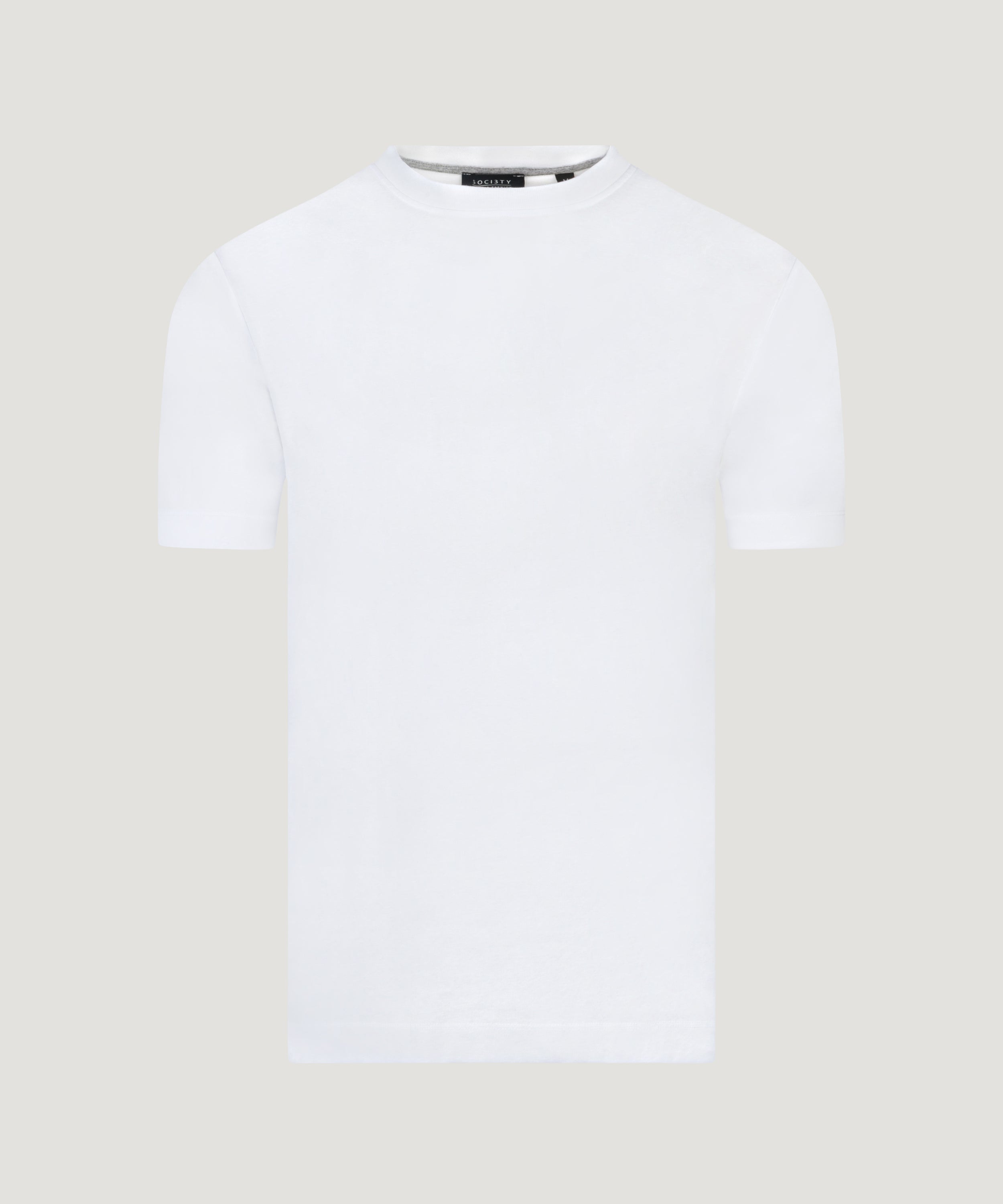 T-shirt mercerized katoen wit