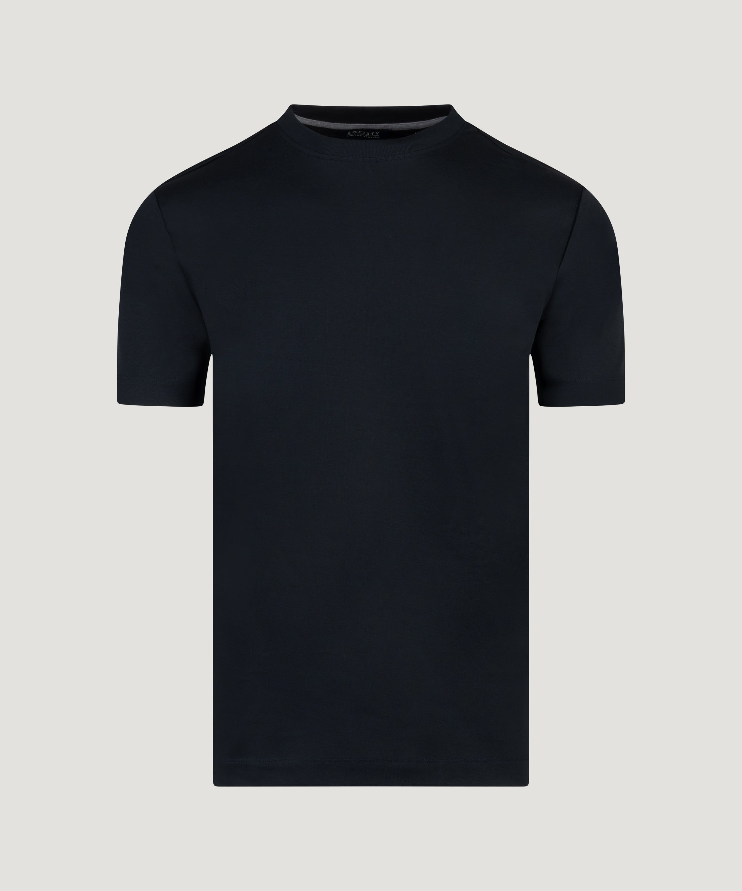 T-shirt mercerized katoen donkerblauw
