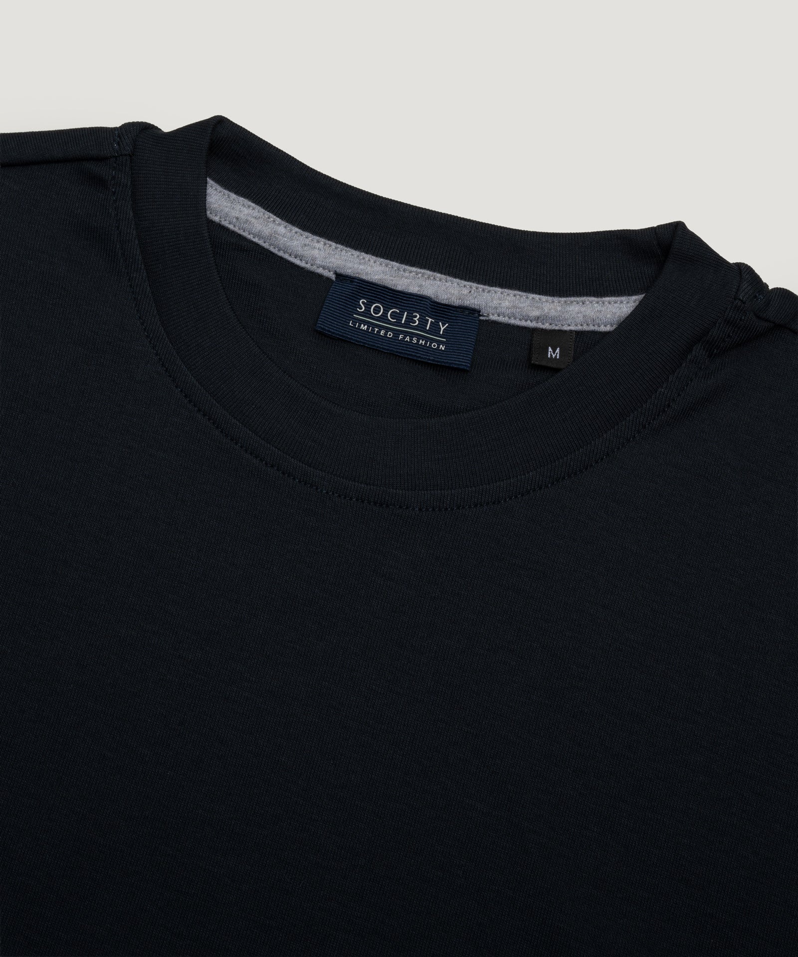 T-shirt mercerized katoen donkerblauw