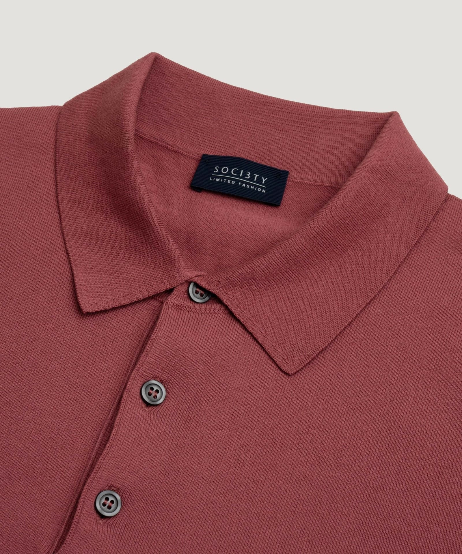 Polo fine 4-ply katoen donkerroze