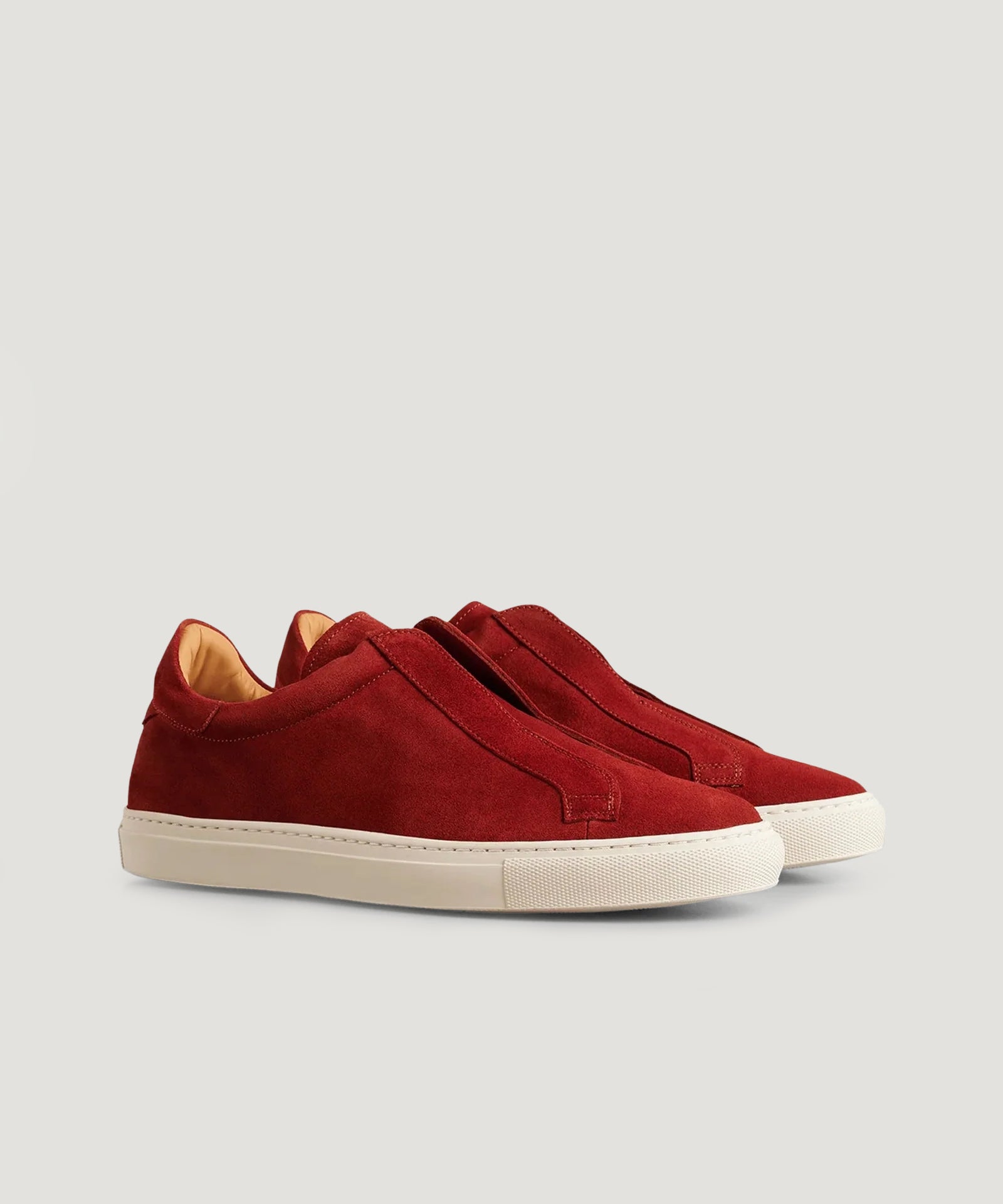 Slip-on sneaker suède rood