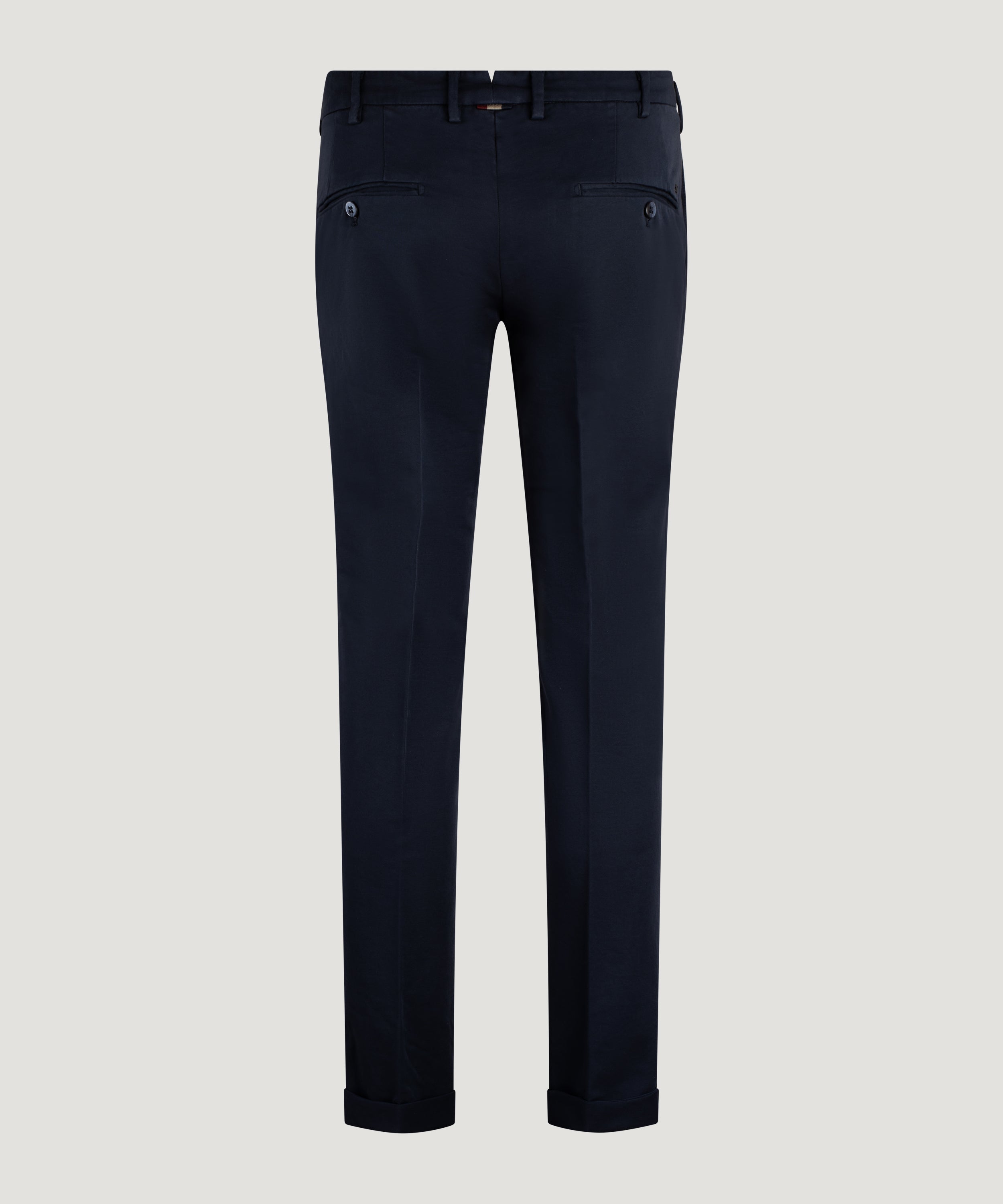 New York Style knitted chino katoen stretch donkerblauw