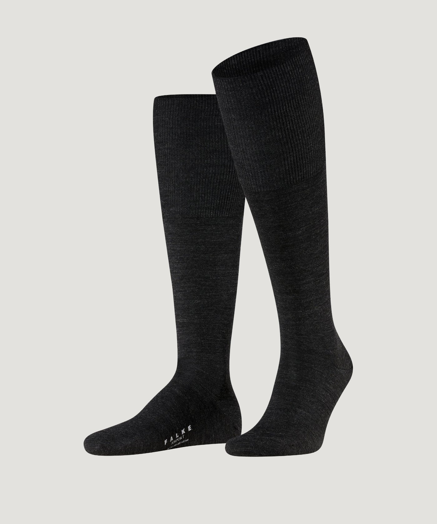 Falke Airport kniekousen wol/katoen antraciet - THE SOCIETY SHOP