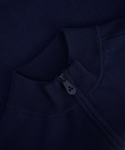 Peuterey Asbury trui half - zip katoen donkerblauw - The Society Shop