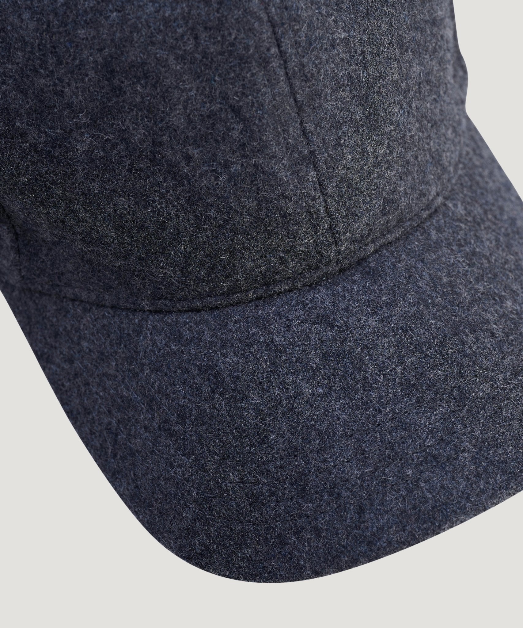 SOCI3TY Baseball cap Melton - wol antraciet (made by Christys' London) - The Society Shop