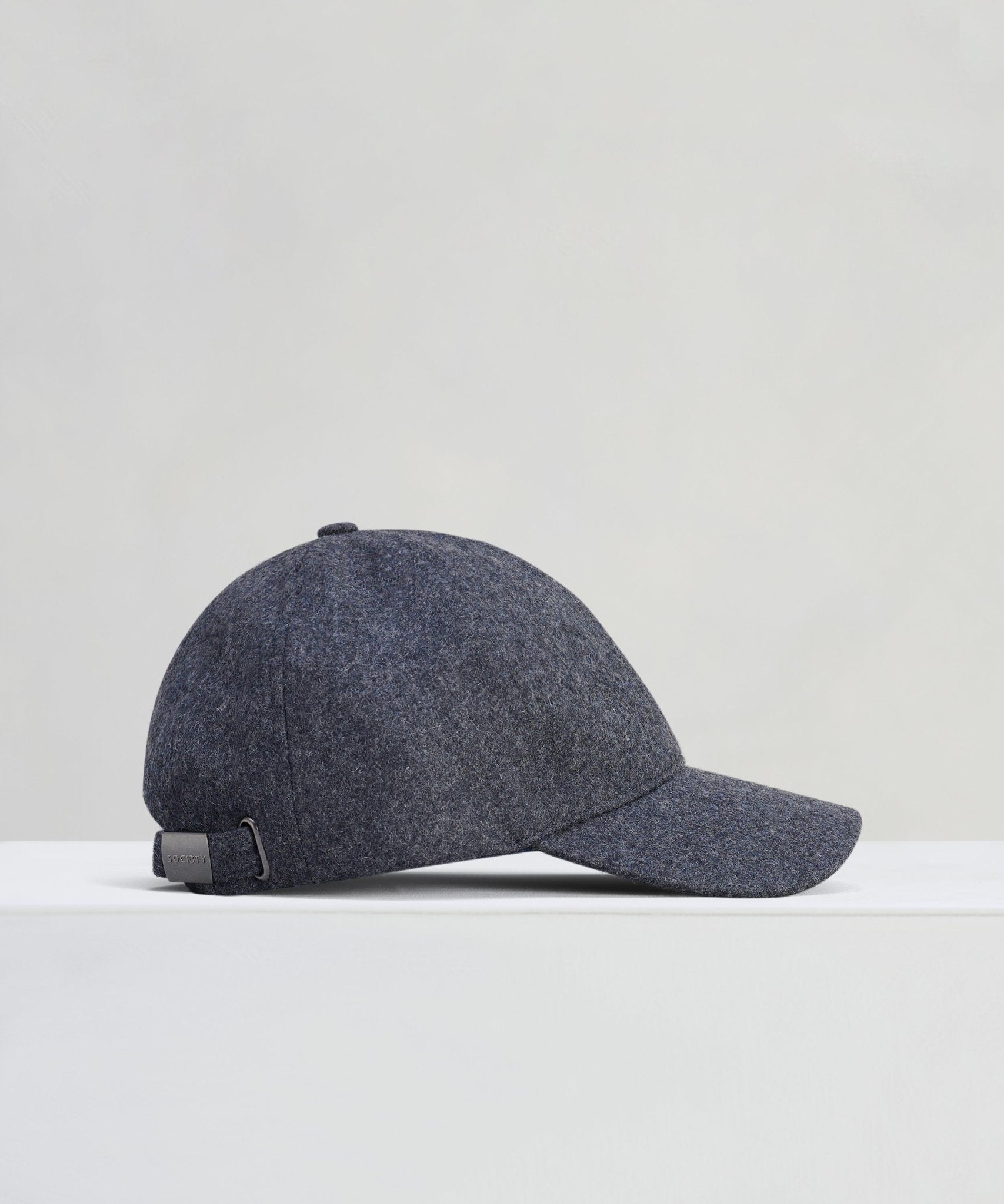 SOCI3TY Baseball cap Melton - wol antraciet (made by Christys' London) - The Society Shop