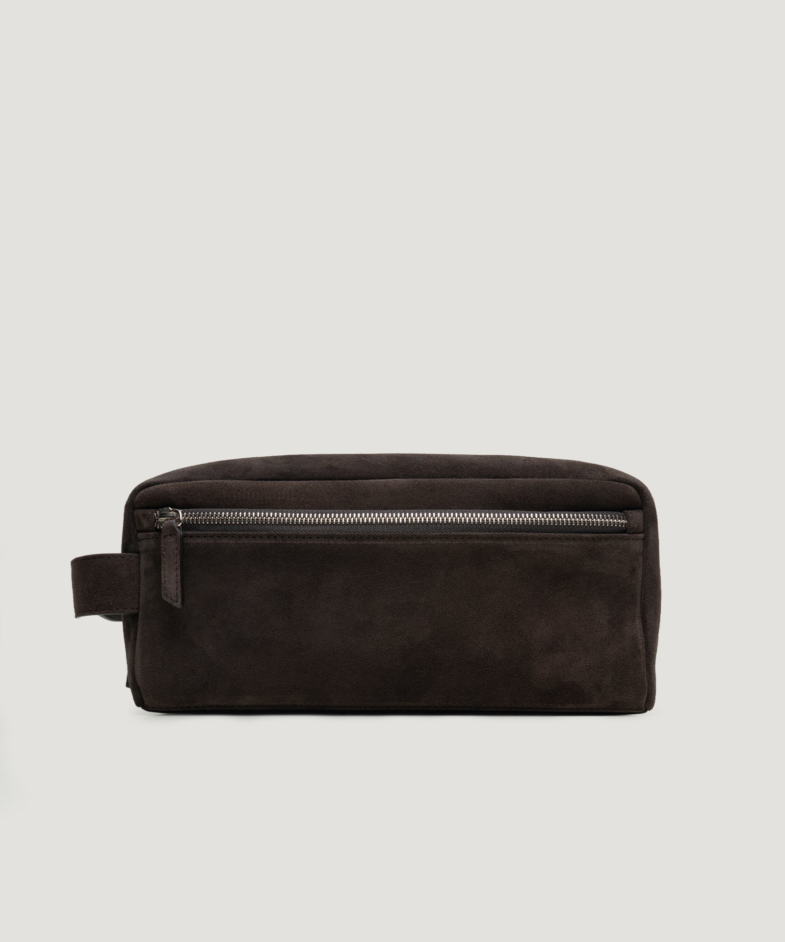 SOCI3TY Limited Fashion Beauty case suède donkerbruin - THE SOCIETY SHOP
