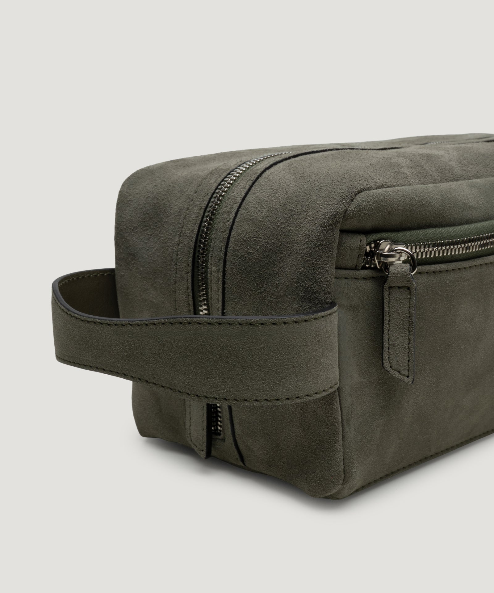 SOCI3TY Limited Fashion Beauty case suède olijfgroen - THE SOCIETY SHOP