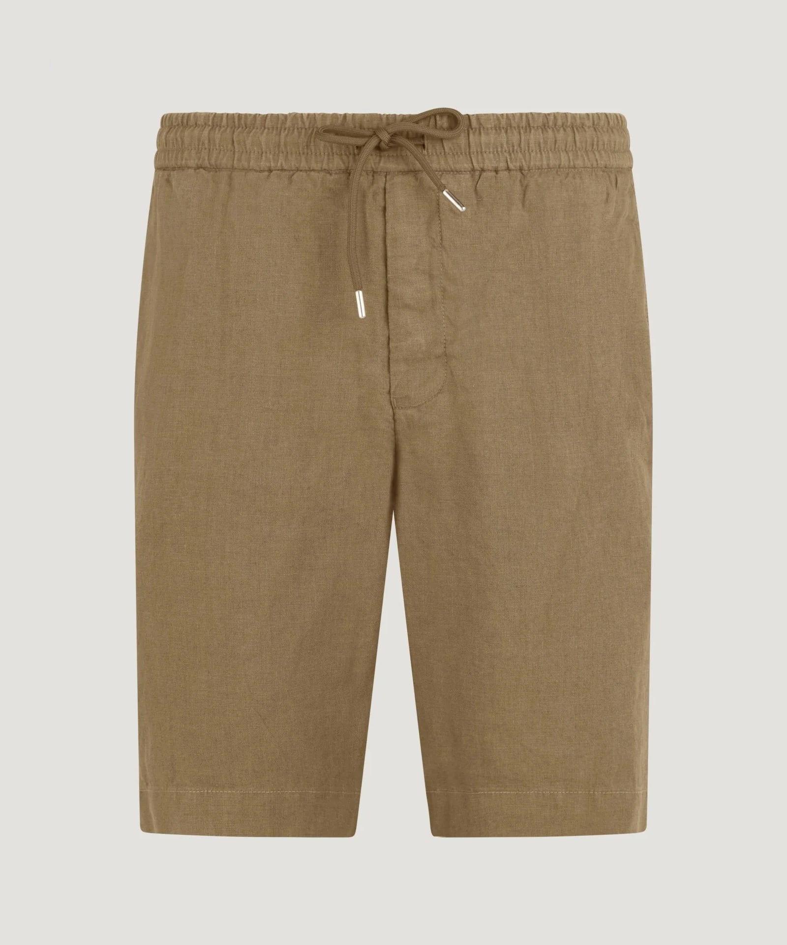 SOCI3TY Bermuda gewassen linnen lichtbruin - THE SOCIETY SHOP