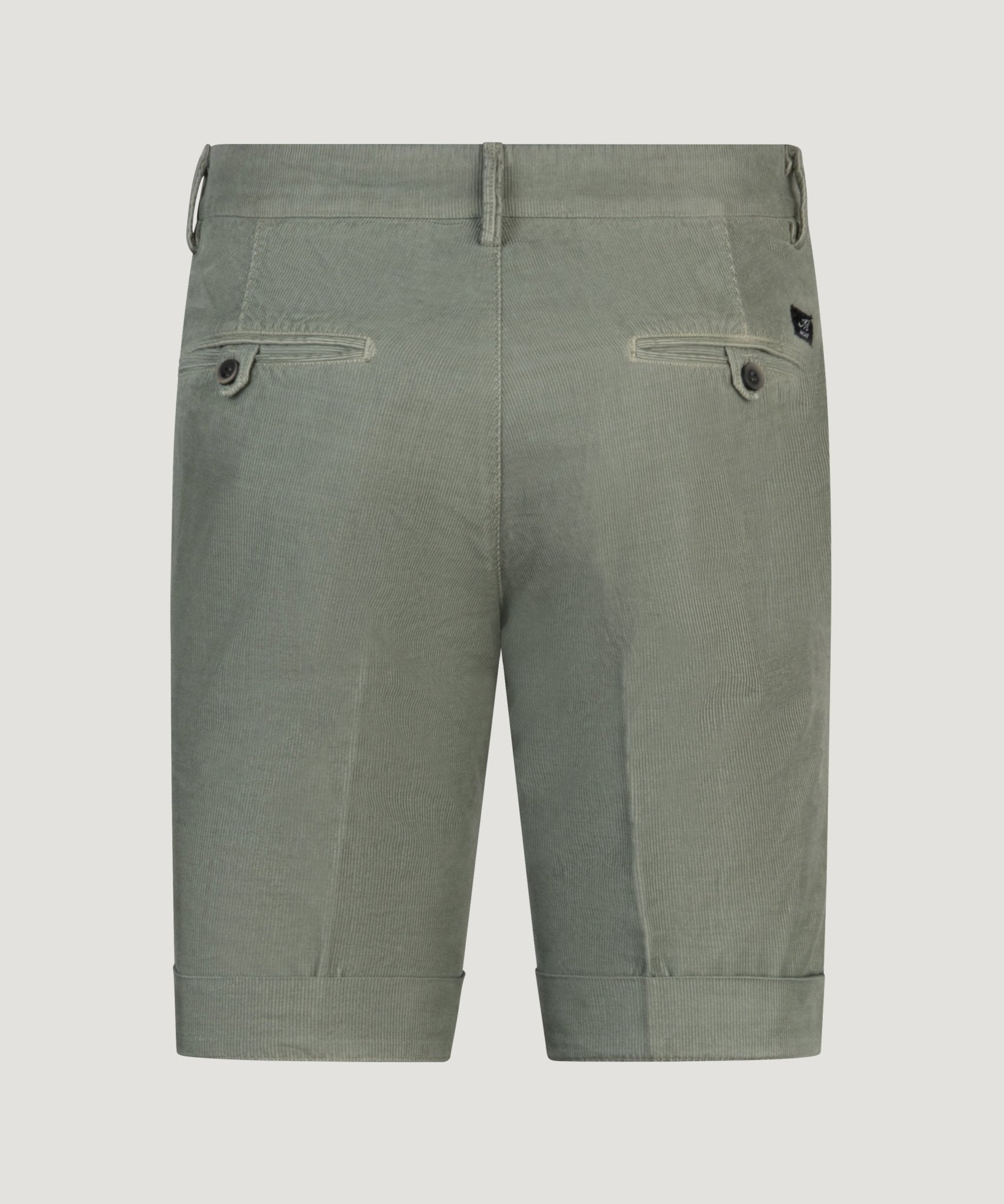 Mason's Bermuda shorts baby cord katoen stretch saliegroen - THE SOCIETY SHOP