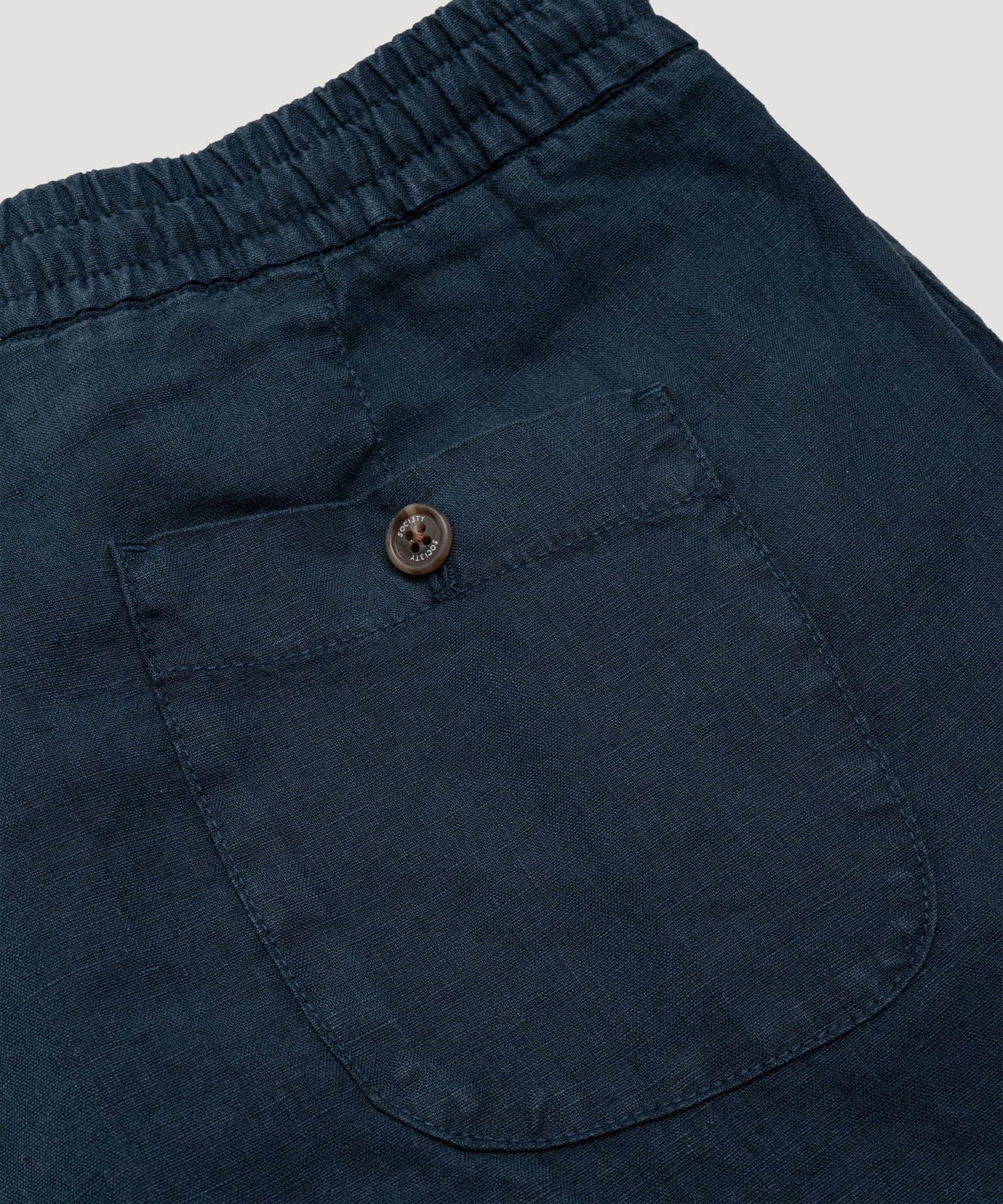 SOCI3TY Limited Fashion Bermuda shorts gewassen linnen donkerblauw - THE SOCIETY SHOP