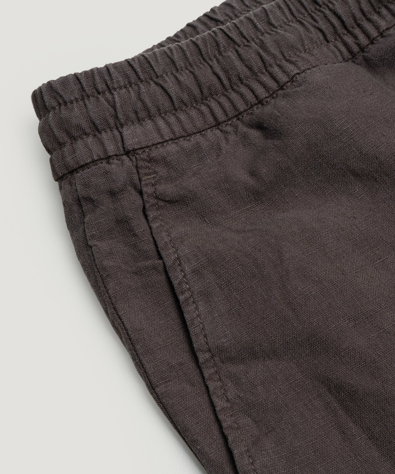 SOCI3TY Limited Fashion Bermuda shorts gewassen linnen donkerbruin - THE SOCIETY SHOP