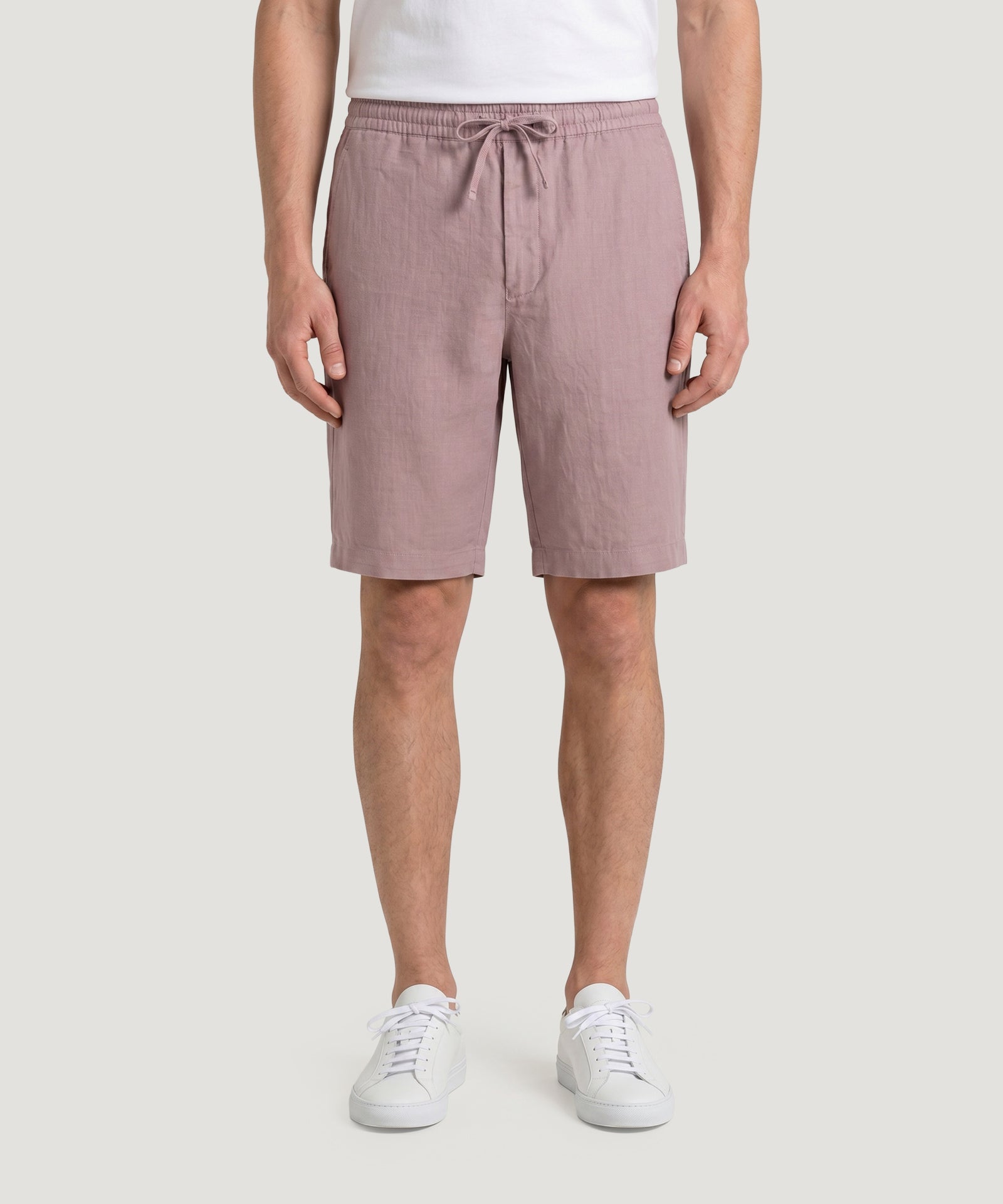 SOCI3TY Limited Fashion Bermuda shorts gewassen linnen oudroze - THE SOCIETY SHOP