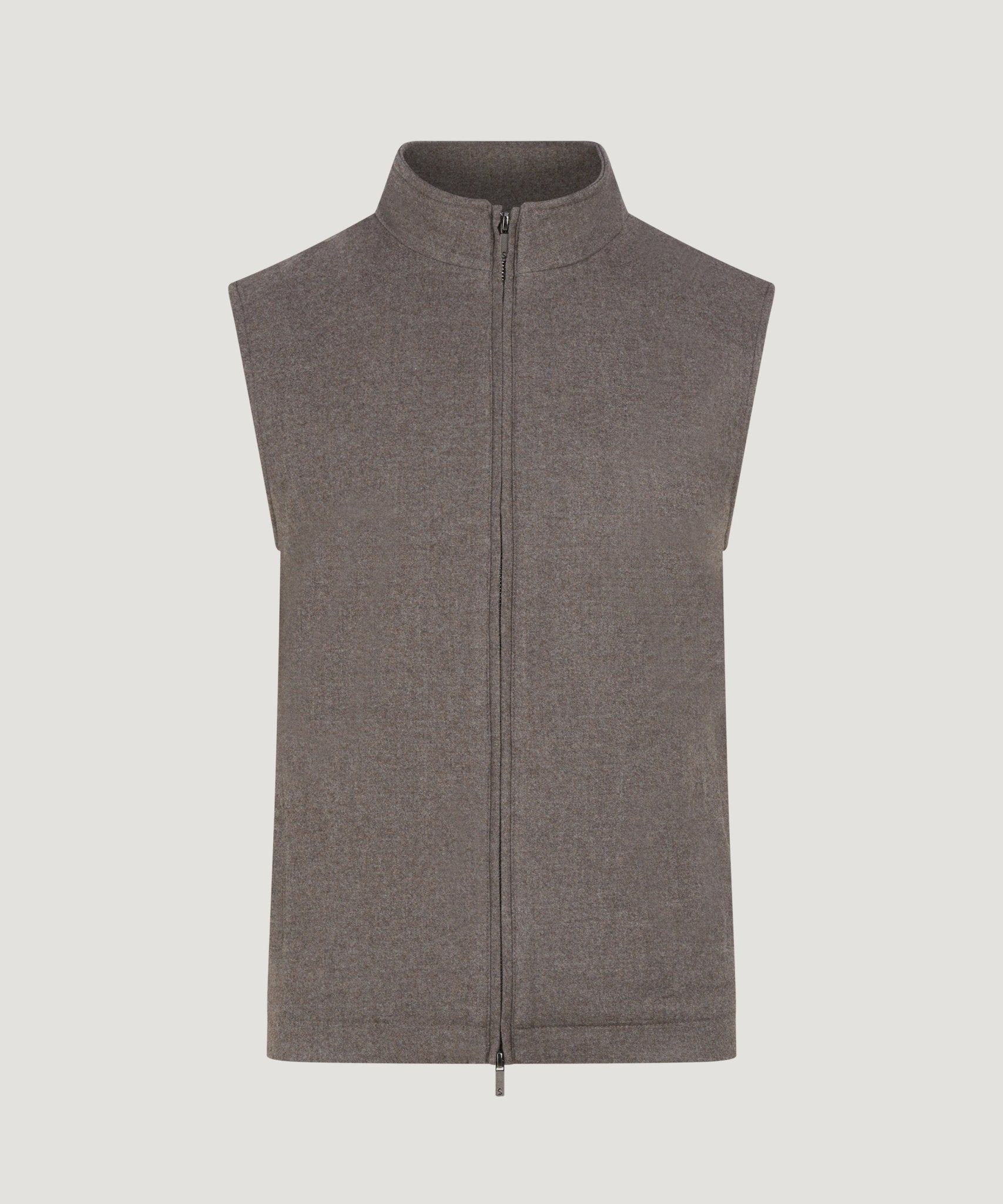 SOCI3TY Bodywarmer wol flanel bruin - THE SOCIETY SHOP