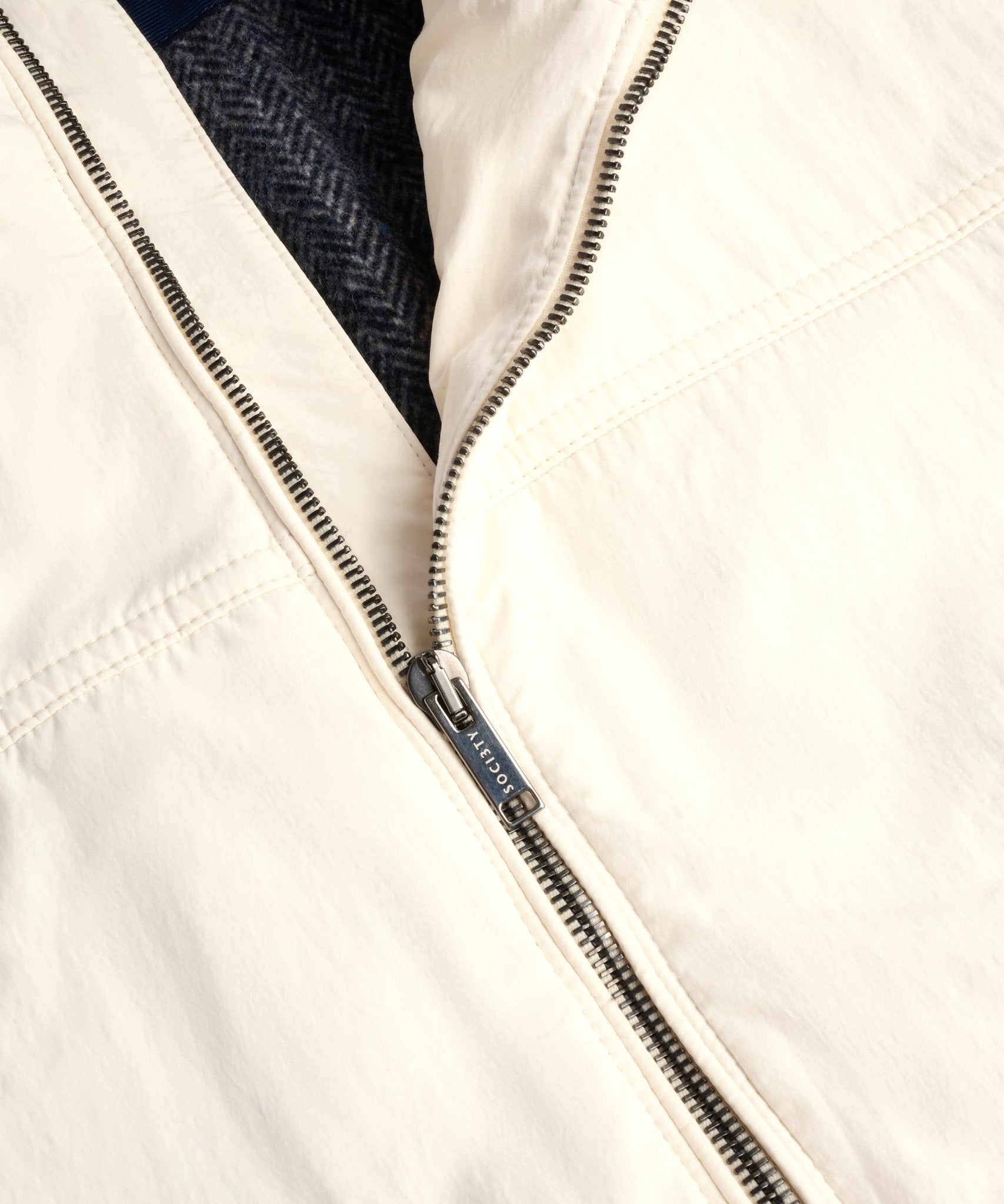 SOCI3TY Bomber jacket gewassen katoen/nylon off - white - THE SOCIETY SHOP