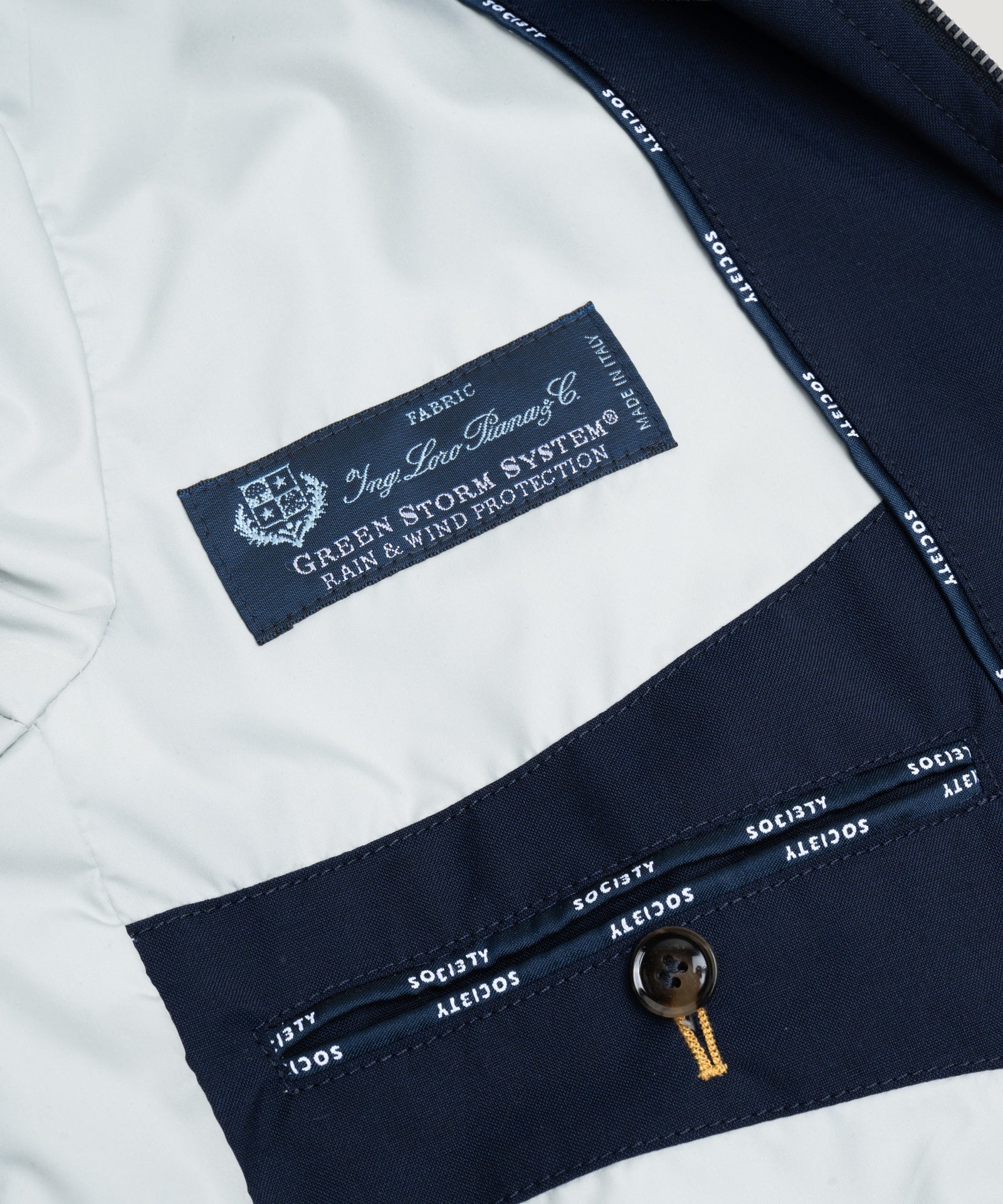 SOCI3TY Limited Fashion Bomber jacket wol Green Storm System® donkerblauw - THE SOCIETY SHOP