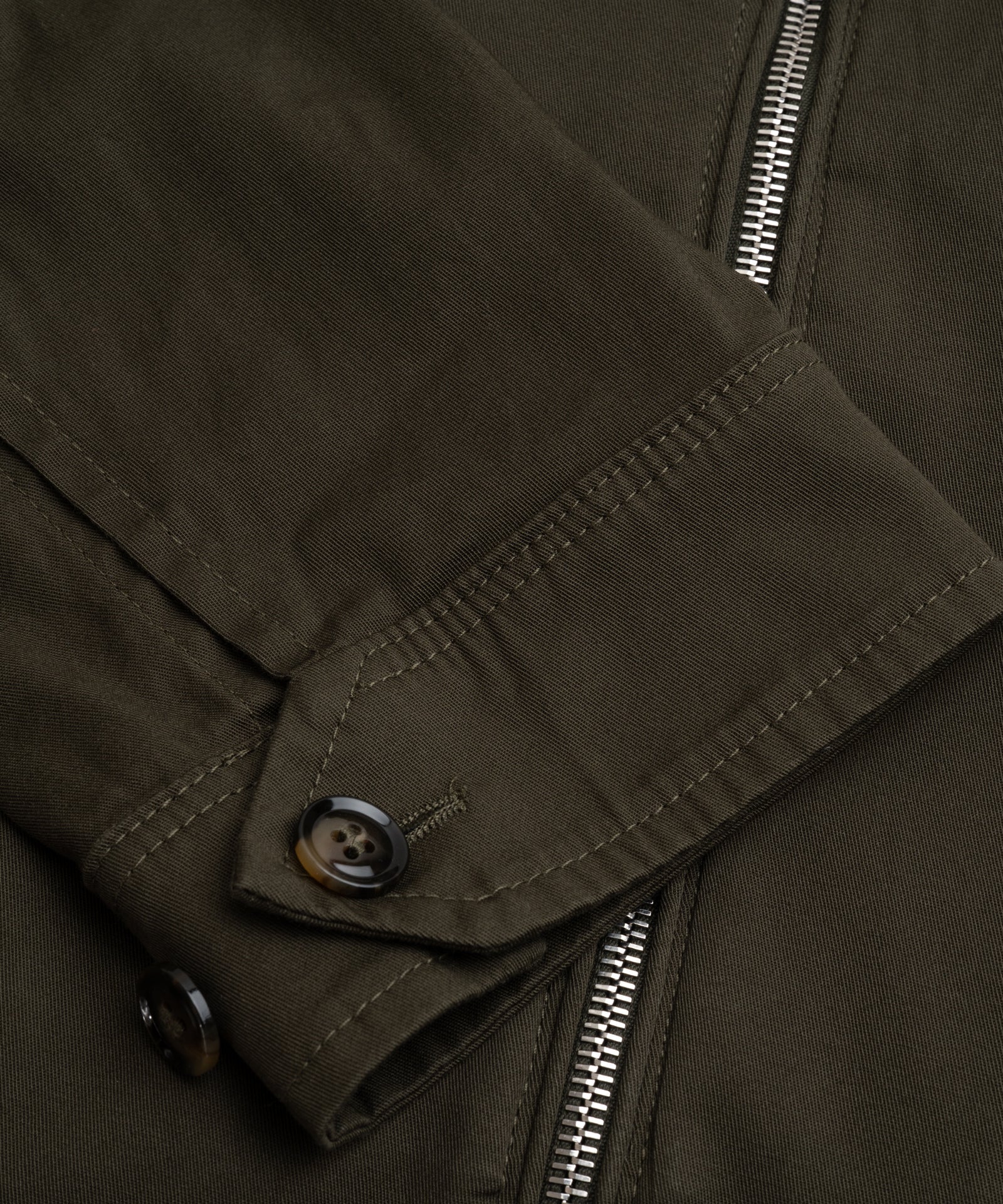 SOCI3TY Limited Fashion Bomberjack fine cotton gabardine donkergroen - THE SOCIETY SHOP