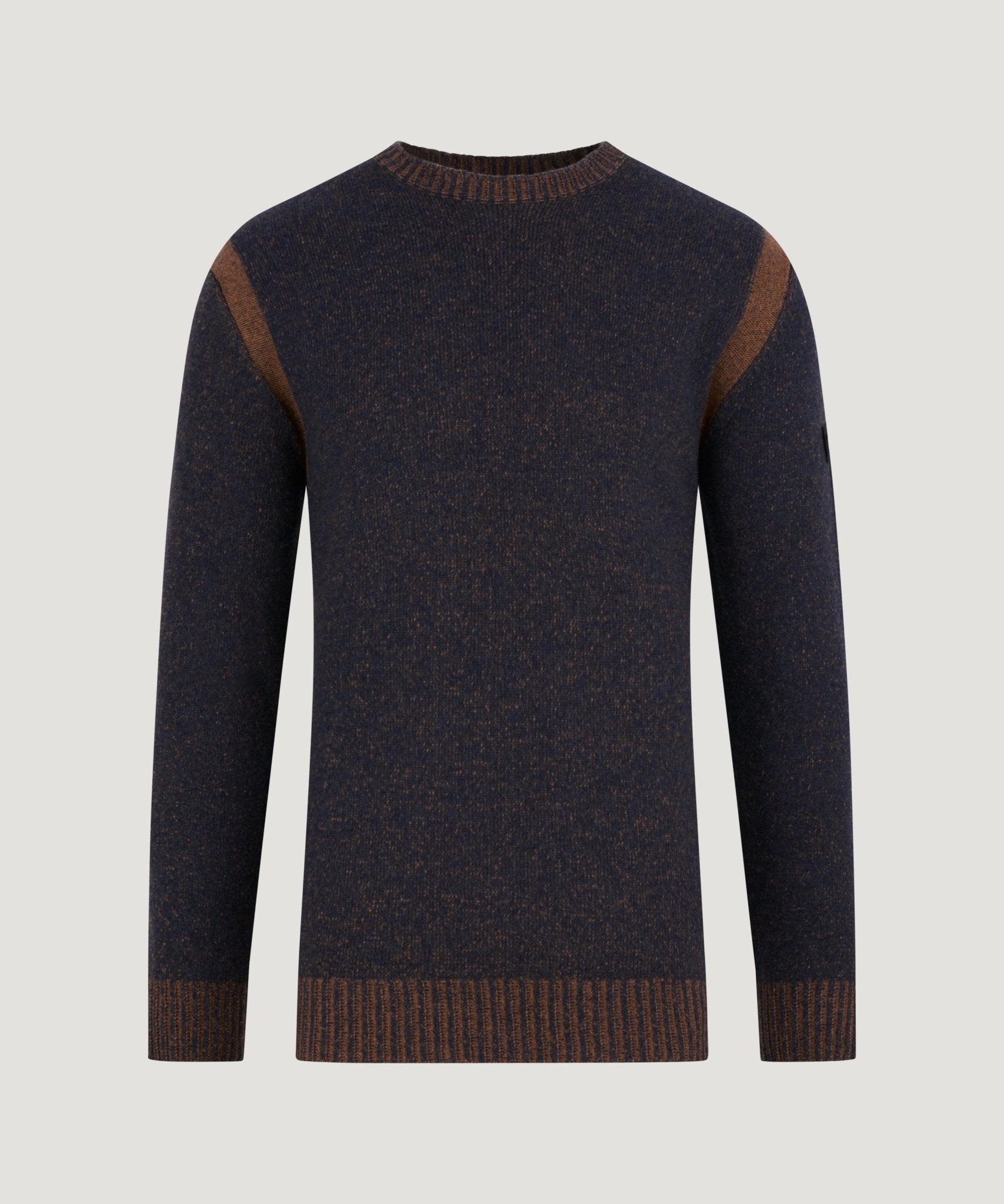 Peuterey Borras Vanise Effect trui crewneck wolmix donkerblauw - The Society Shop