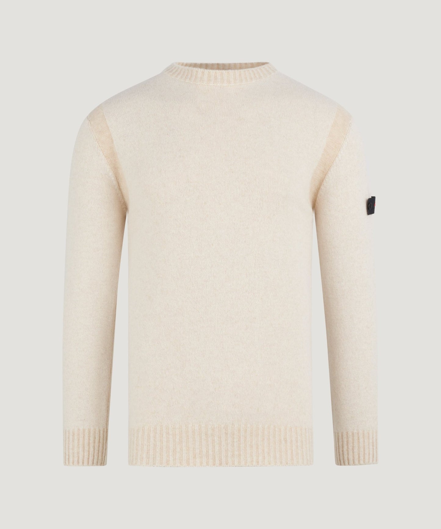 Peuterey Borras Vanise Effect trui crewneck wolmix off - white - The Society Shop