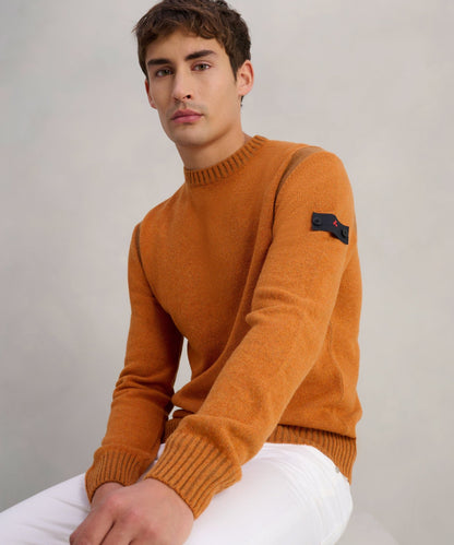 Peuterey Borras Vanise Effect trui crewneck wolmix oranje - The Society Shop