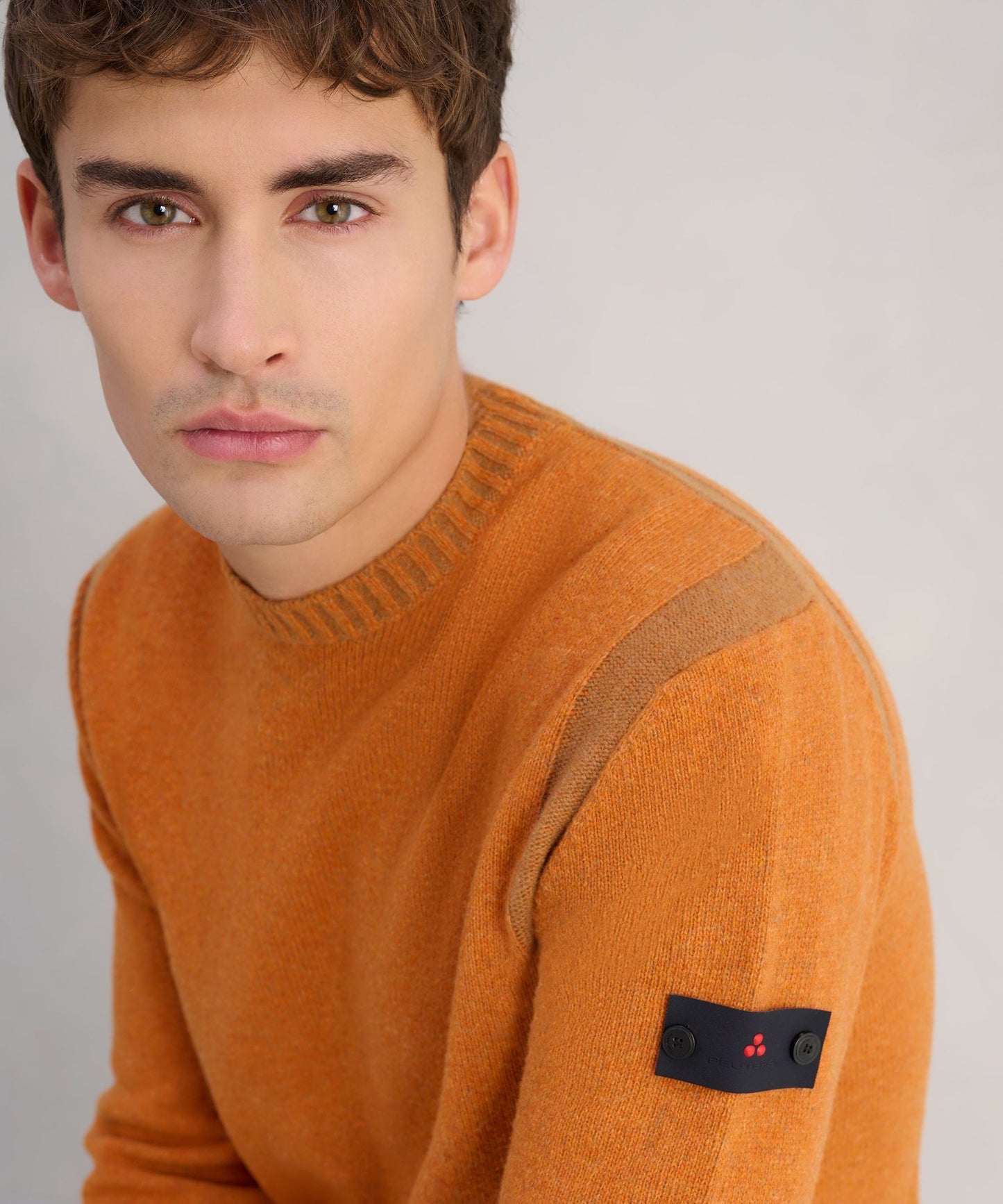 Peuterey Borras Vanise Effect trui crewneck wolmix oranje - The Society Shop