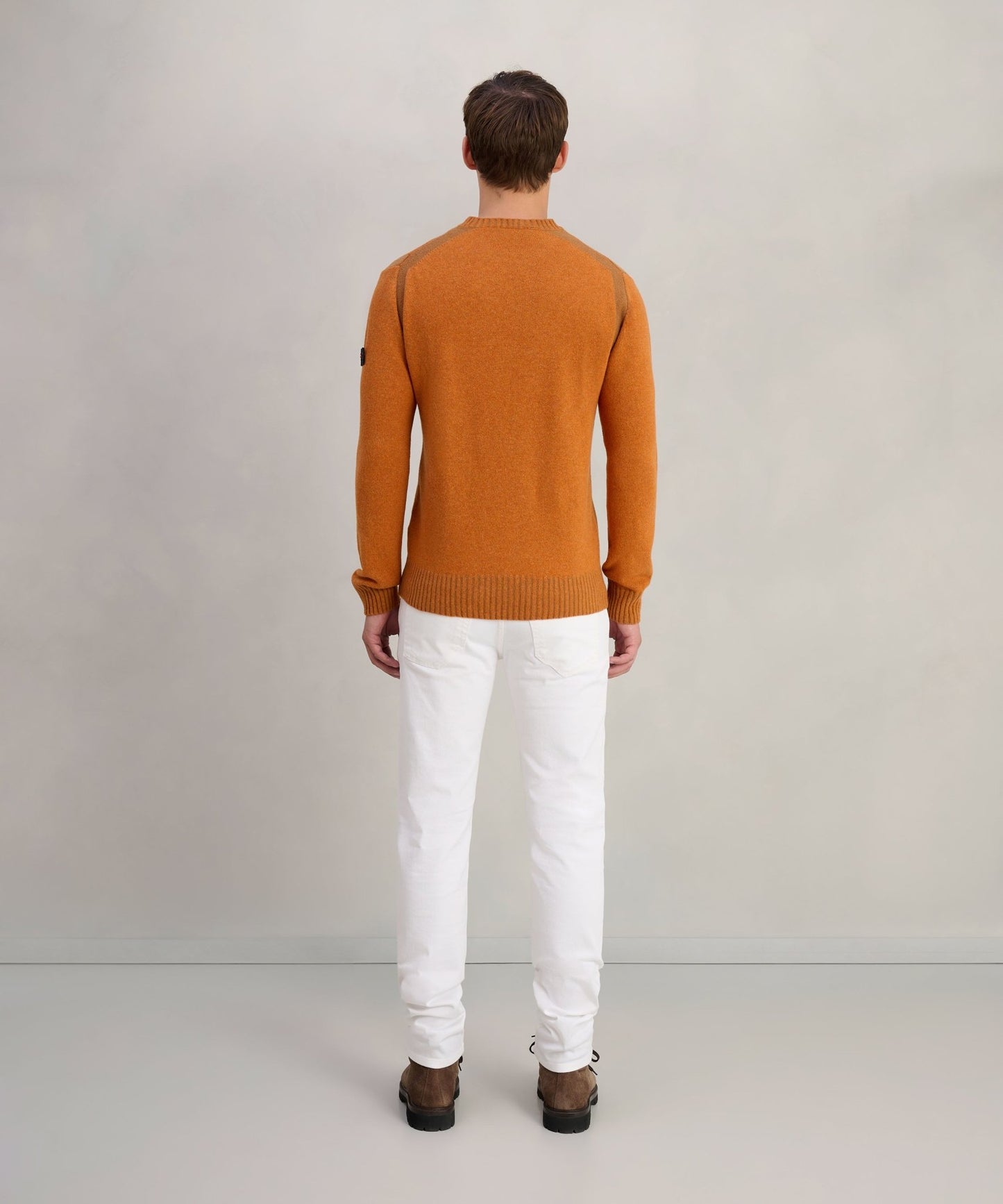 Peuterey Borras Vanise Effect trui crewneck wolmix oranje - The Society Shop