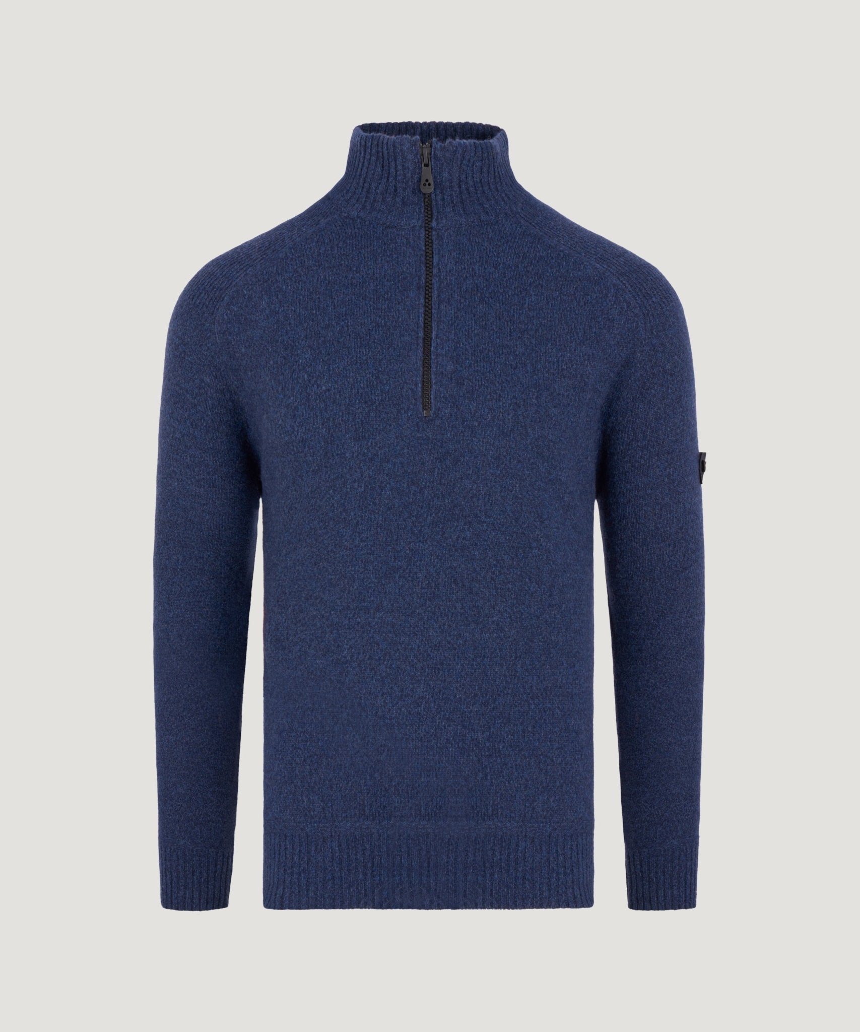 Peuterey Braille 02 half - zip trui blauw - THE SOCIETY SHOP
