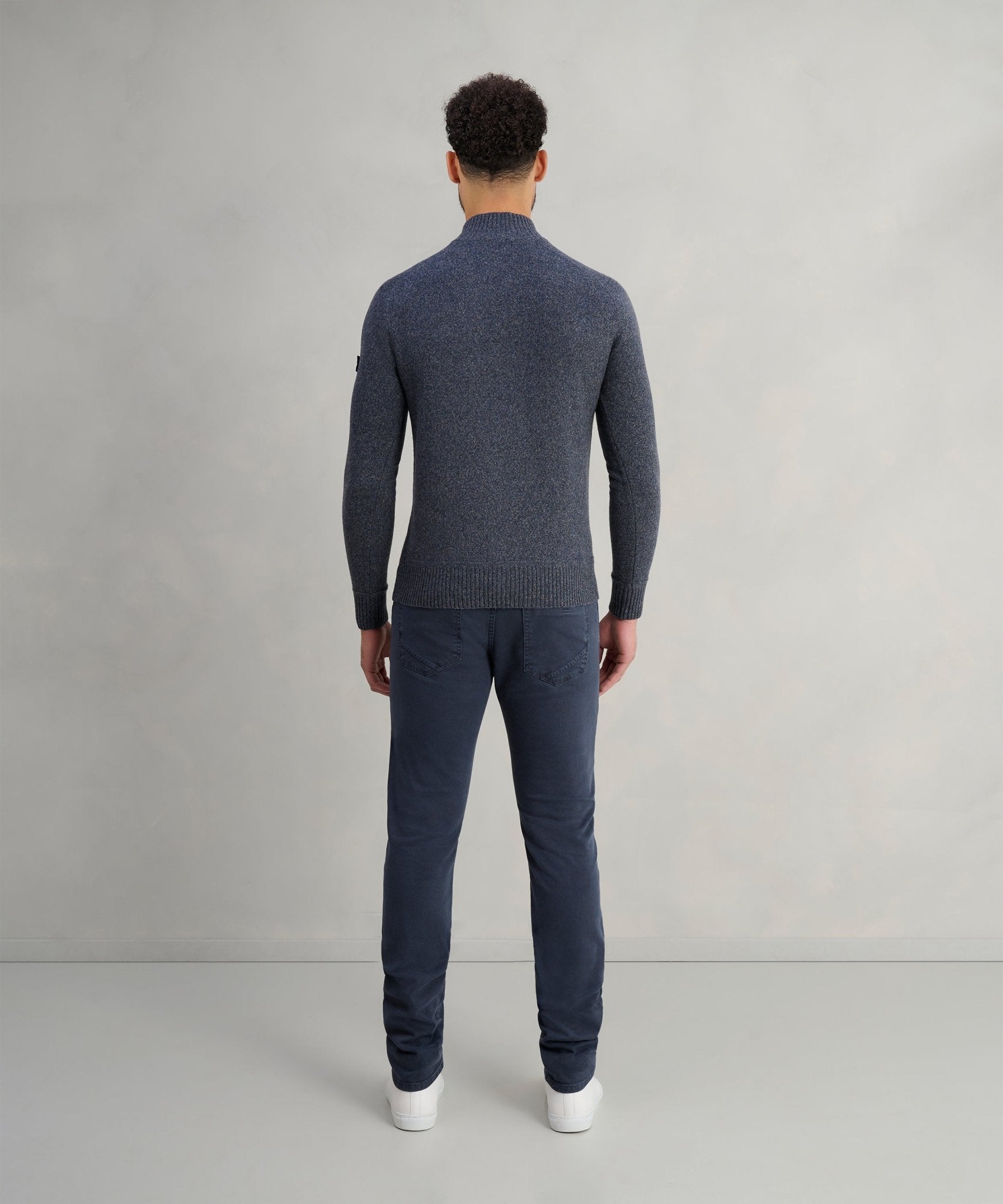 Peuterey Braille 02 half - zip trui donkerblauw - The Society Shop