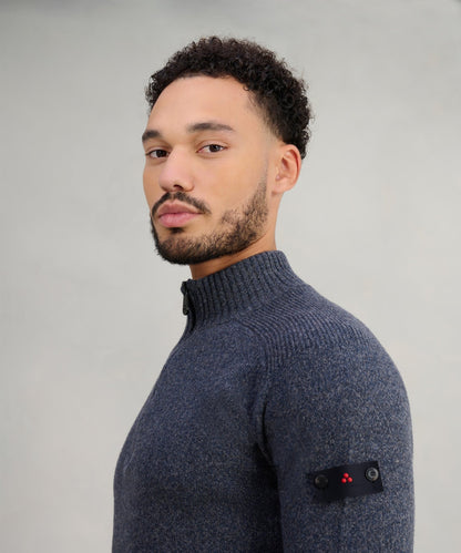 Peuterey Braille 02 half - zip trui donkerblauw - The Society Shop