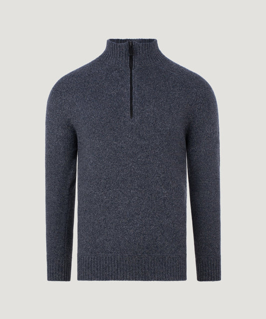 Peuterey Braille 02 half - zip trui donkerblauw - The Society Shop