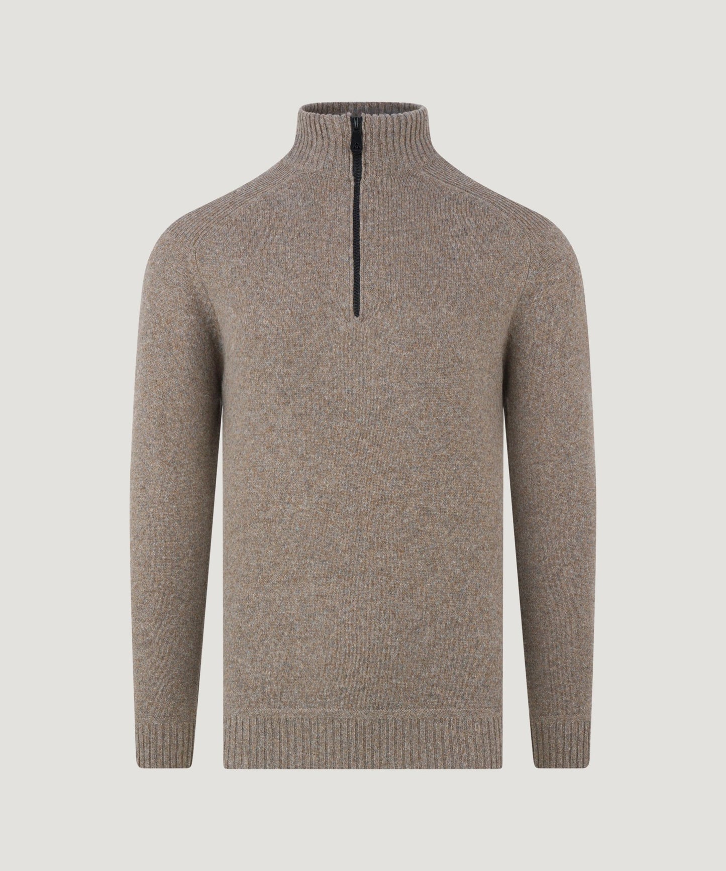 Peuterey Braille 02 half - zip trui lichtbruin - The Society Shop