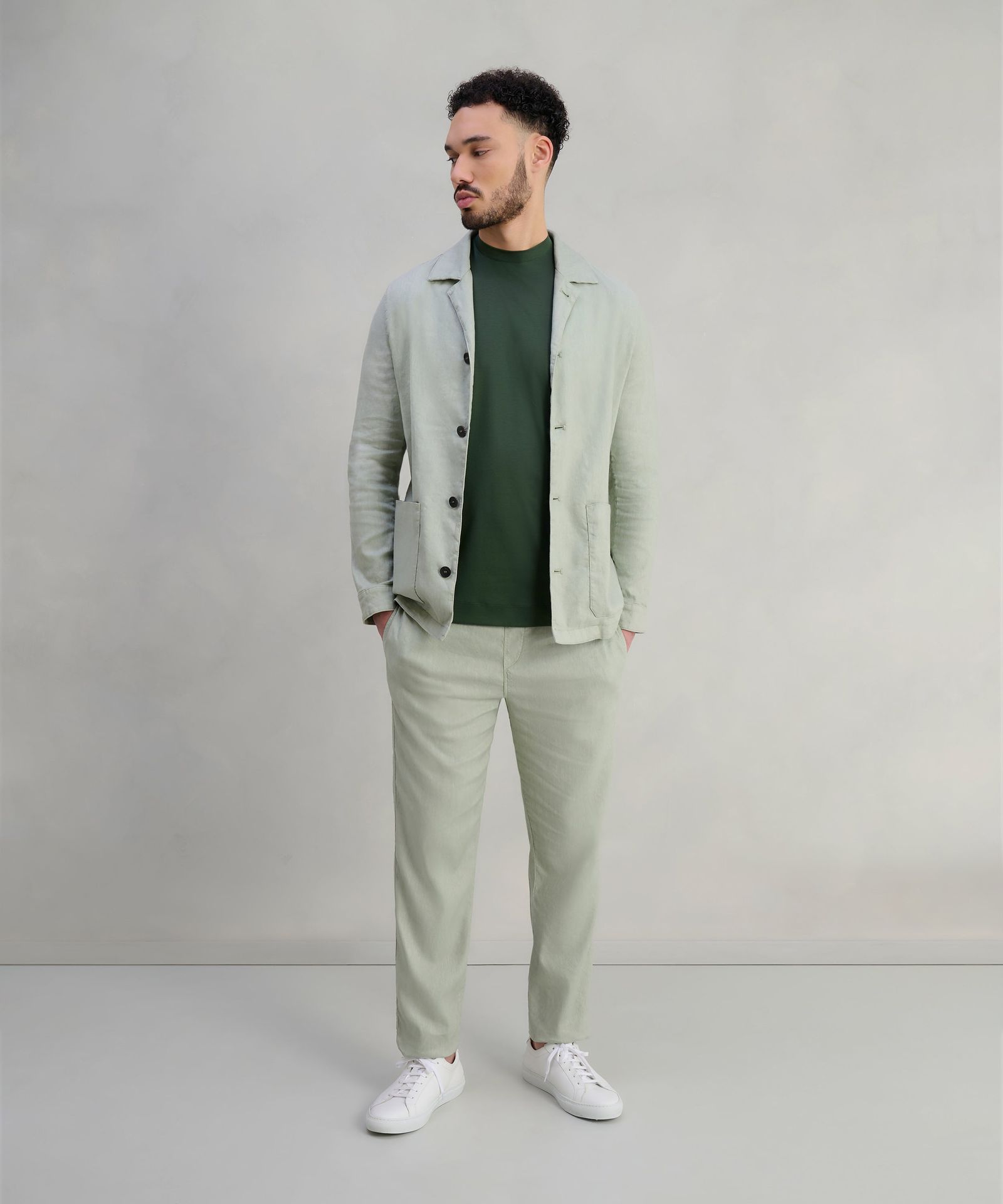 Fradi Broek linnen mintgroen - THE SOCIETY SHOP