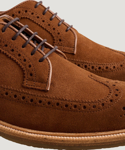 SOCI3TY Brogue veterschoen suède bruin - The Society Shop