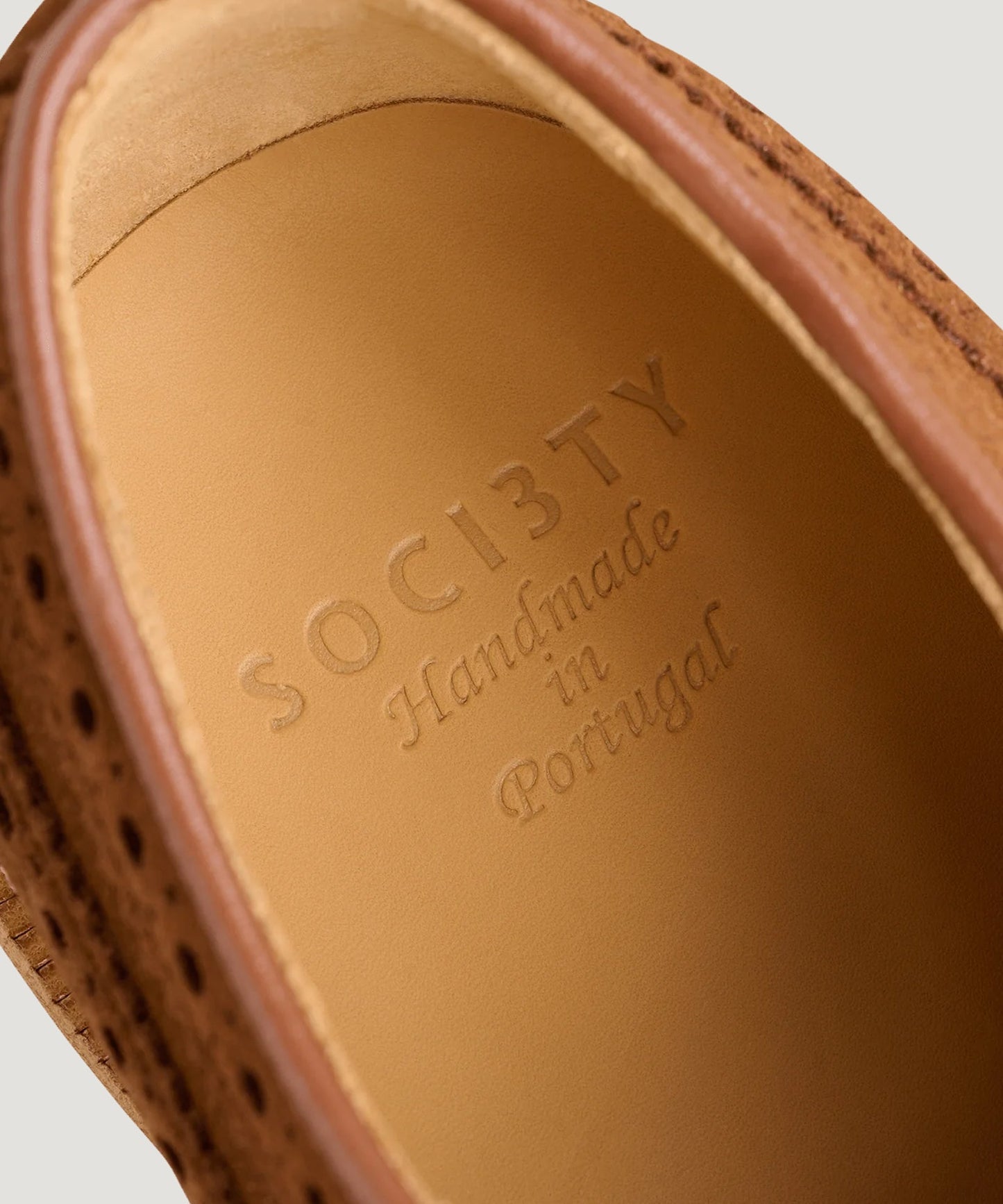 SOCI3TY Brogue veterschoen suède bruin - The Society Shop