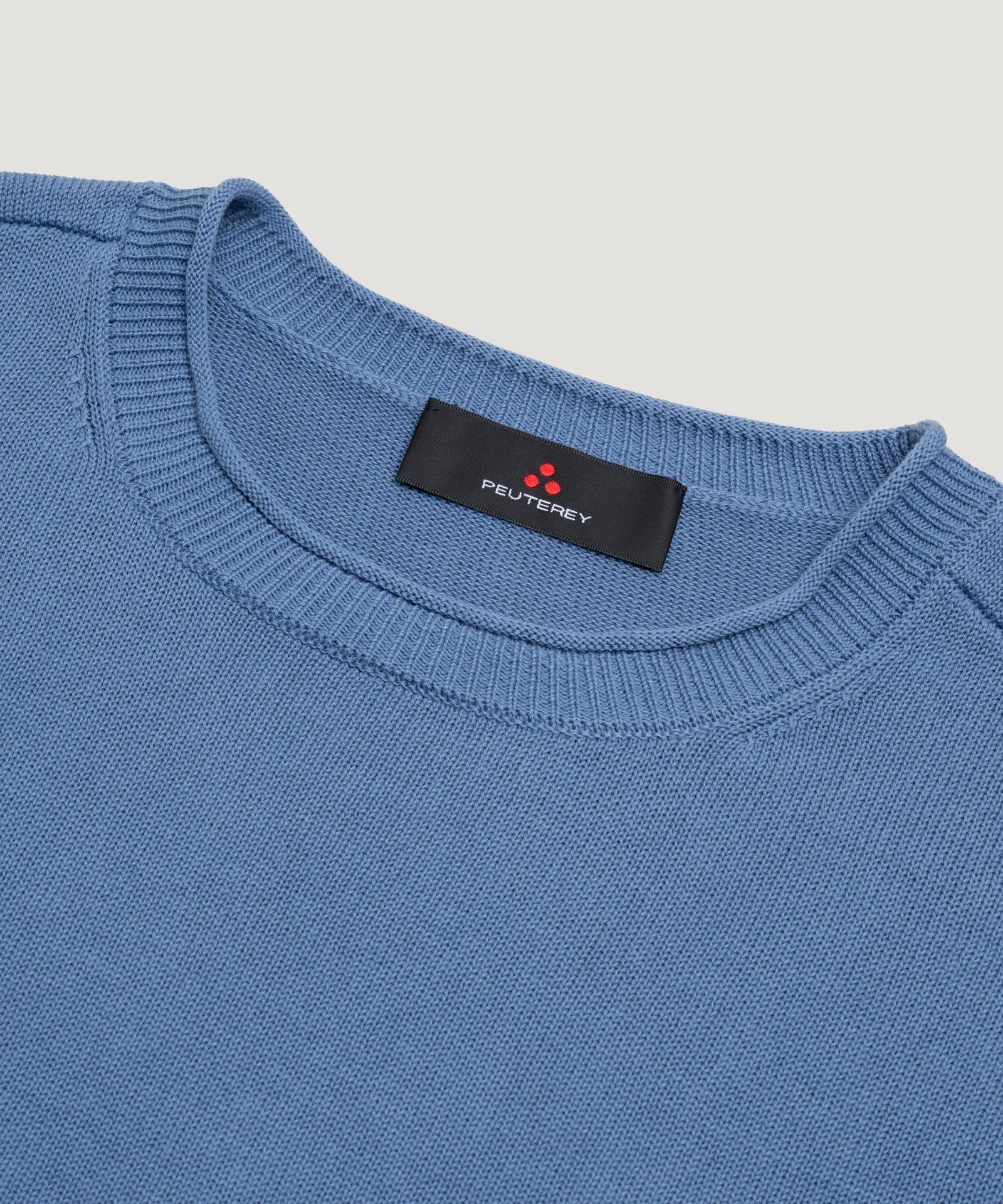 Peuterey Caliper knitted trui katoen blauw - THE SOCIETY SHOP