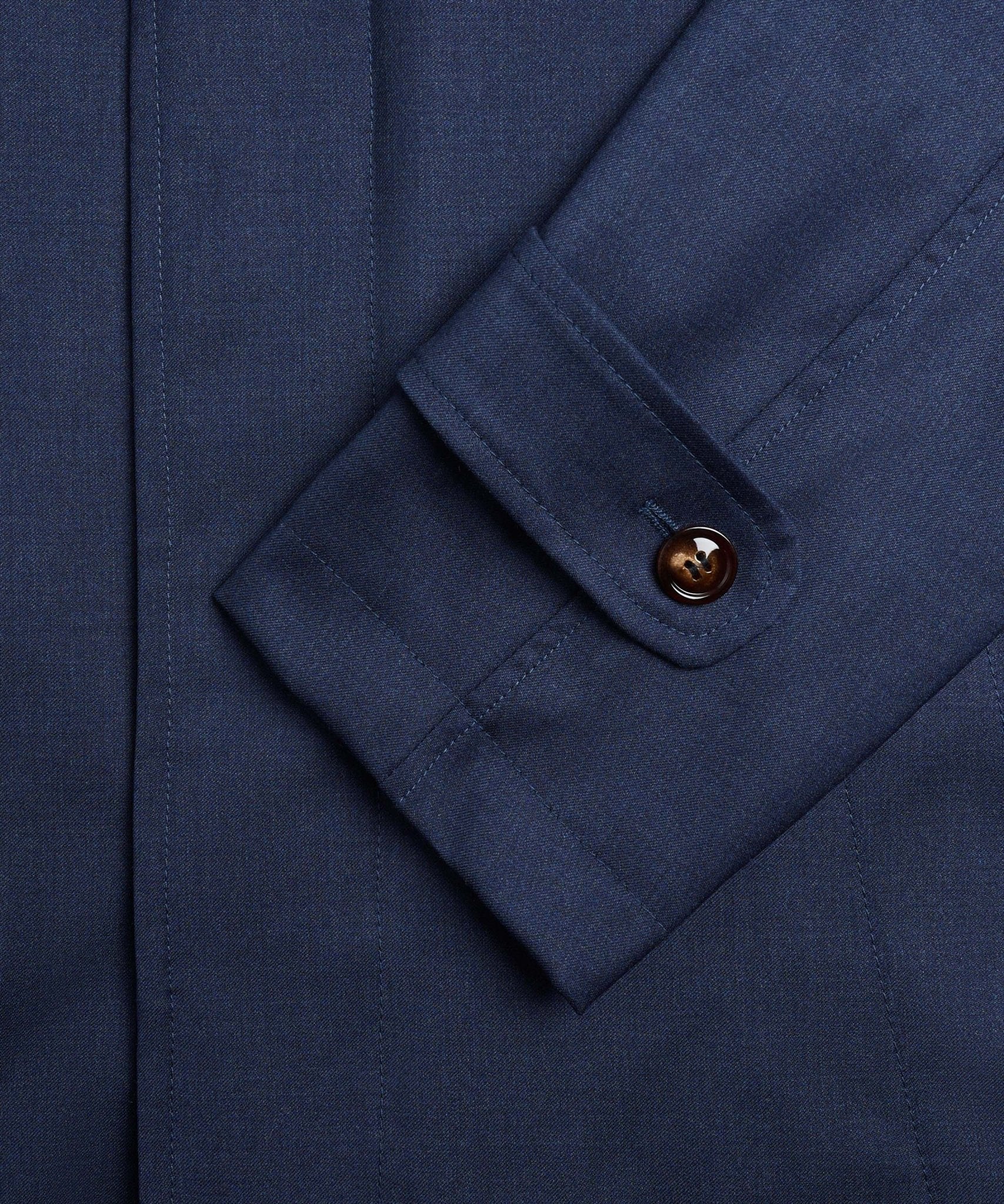 SOCI3TY Car coat wol stretch donkerblauw melange (by Reda) - The Society Shop