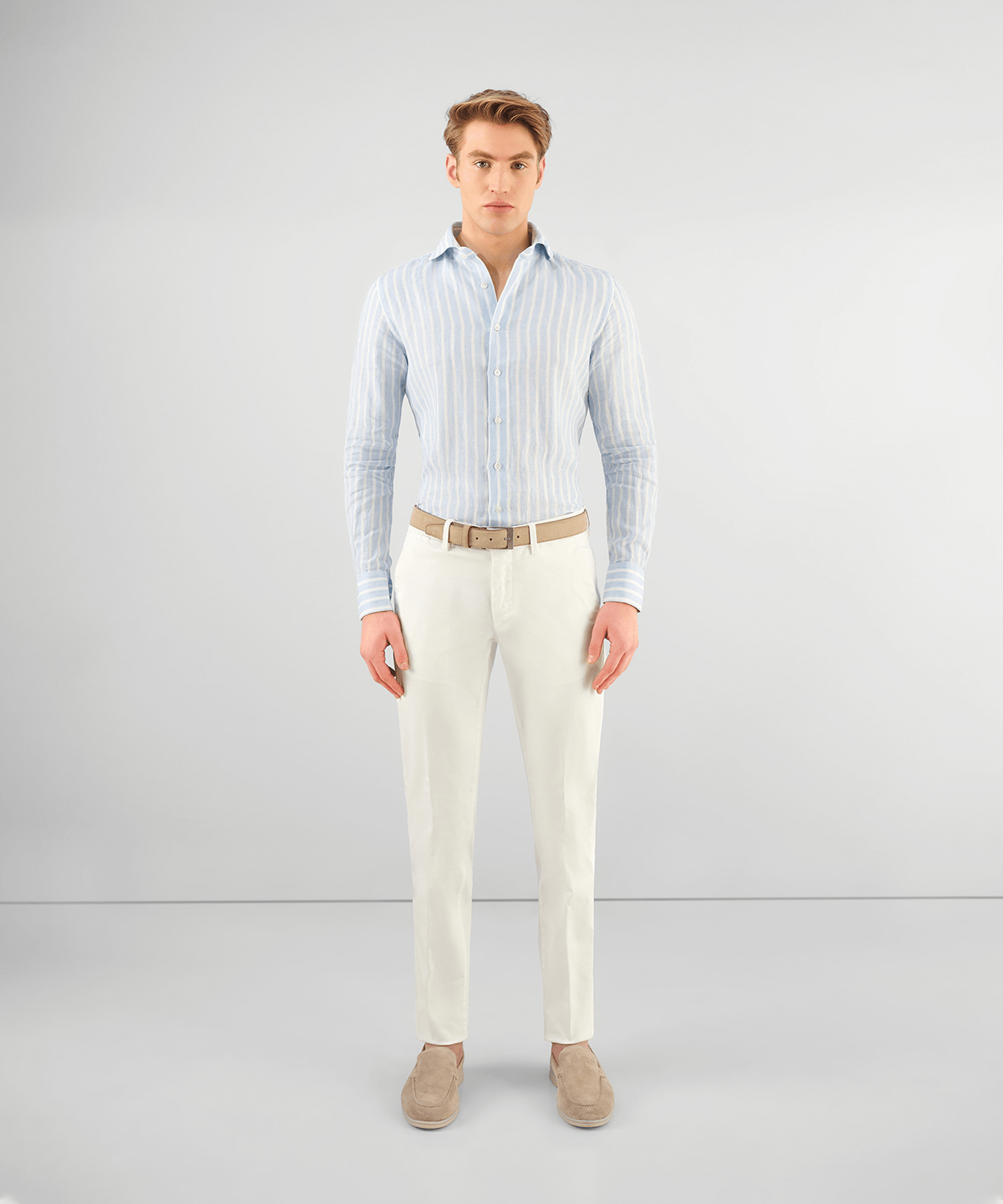 SOCI3TY Chino katoen off-white - The Society Shop