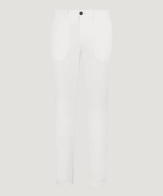 SOCI3TY Chino katoen satin stretch off - white - The Society Shop