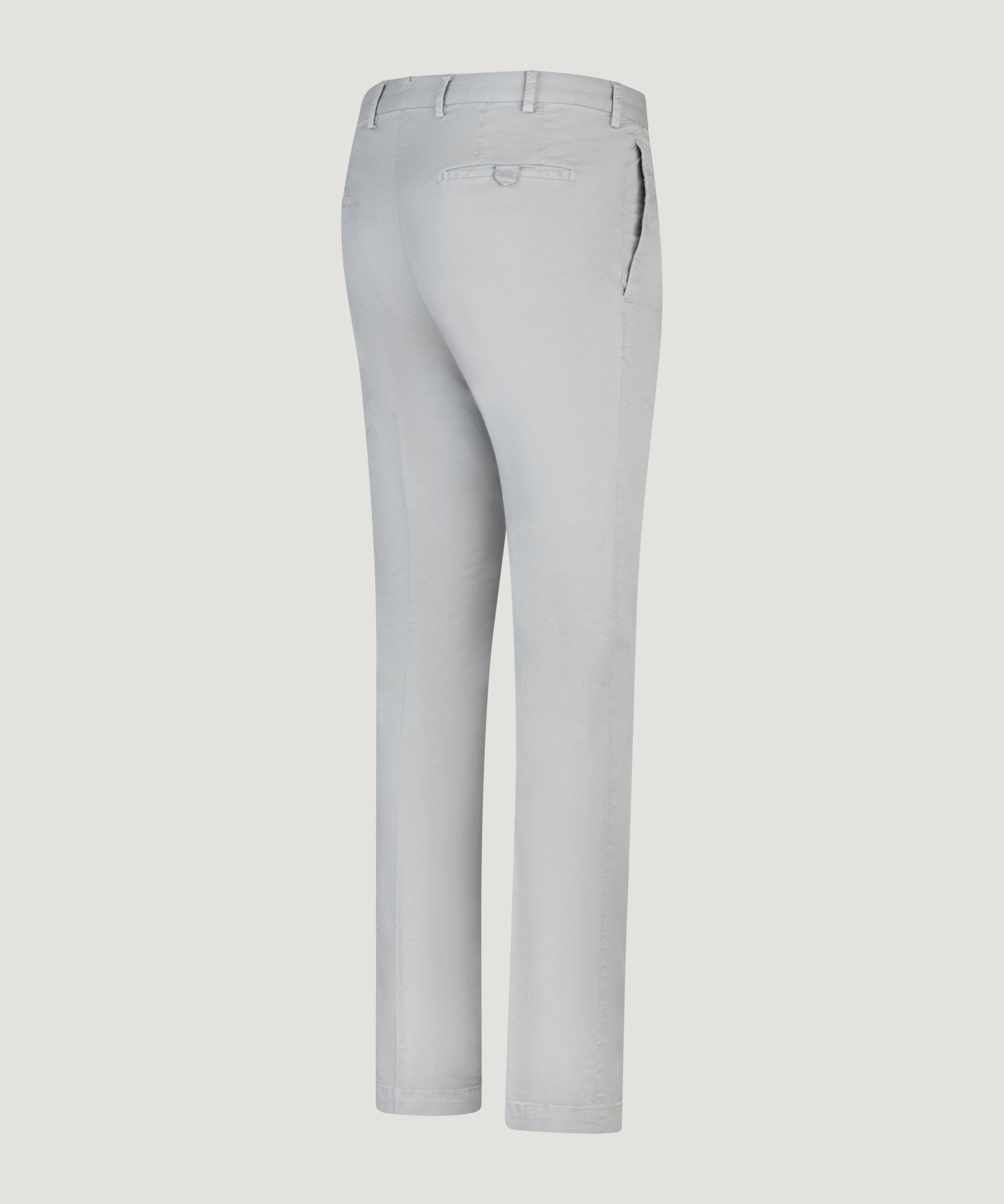 SOCI3TY Limited Fashion Chino slim 1 pleat katoen stretch lichtgrijs - THE SOCIETY SHOP