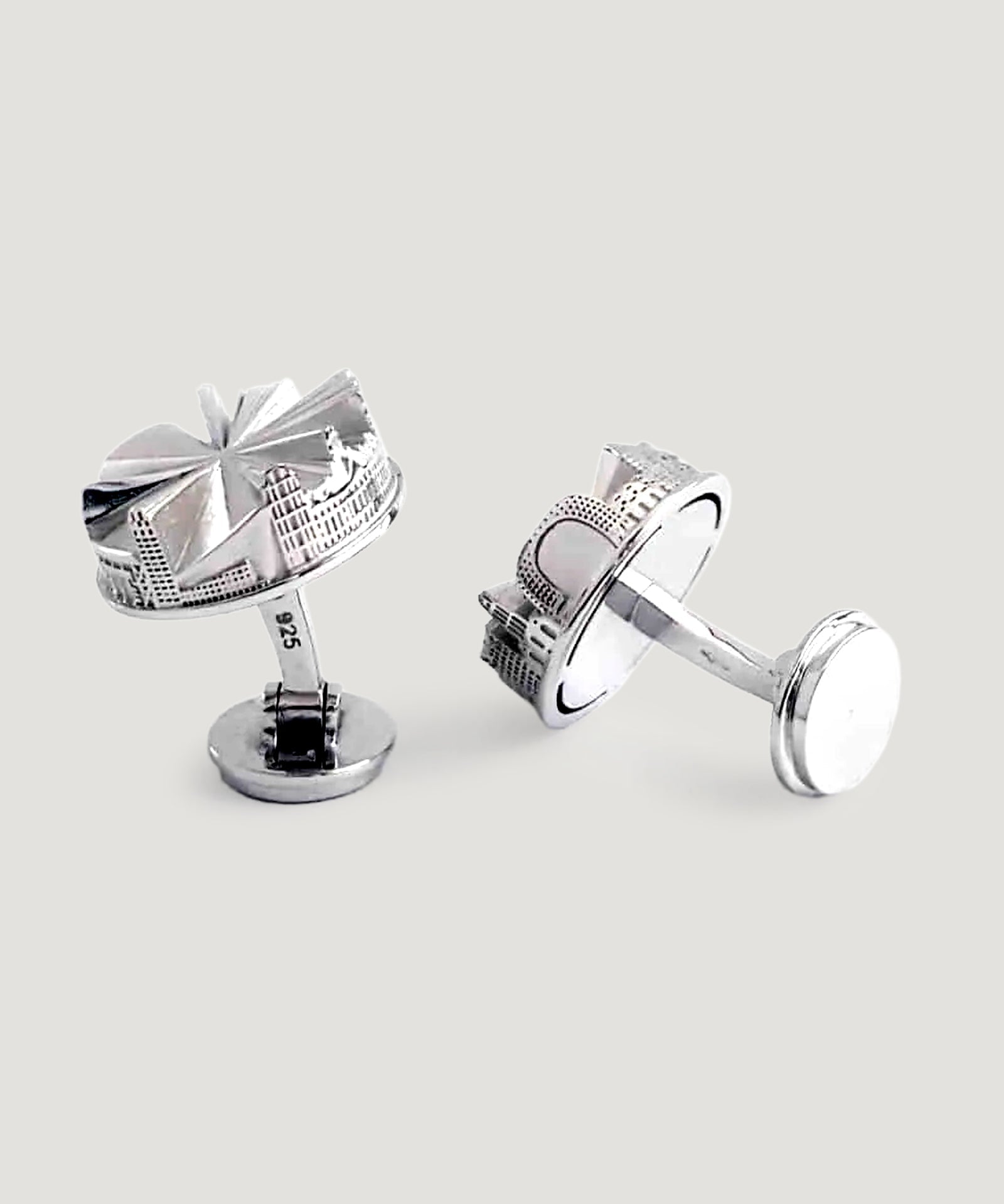 City Cufflinks City cufflinks Rotterdam manchetknopen zilver - THE SOCIETY SHOP