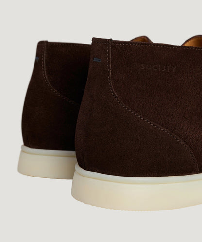 SOCI3TY City Loafer suède donkerbruin - THE SOCIETY SHOP
