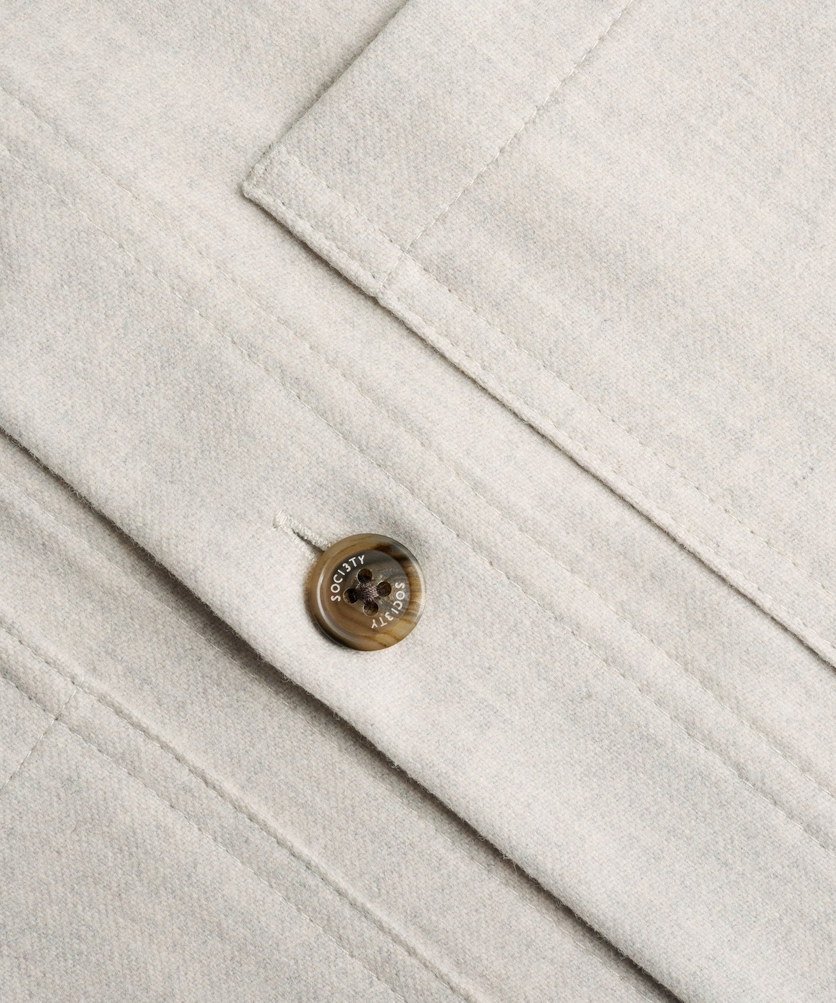 SOCI3TY Limited Coimbra overshirt wol beige - THE SOCIETY SHOP