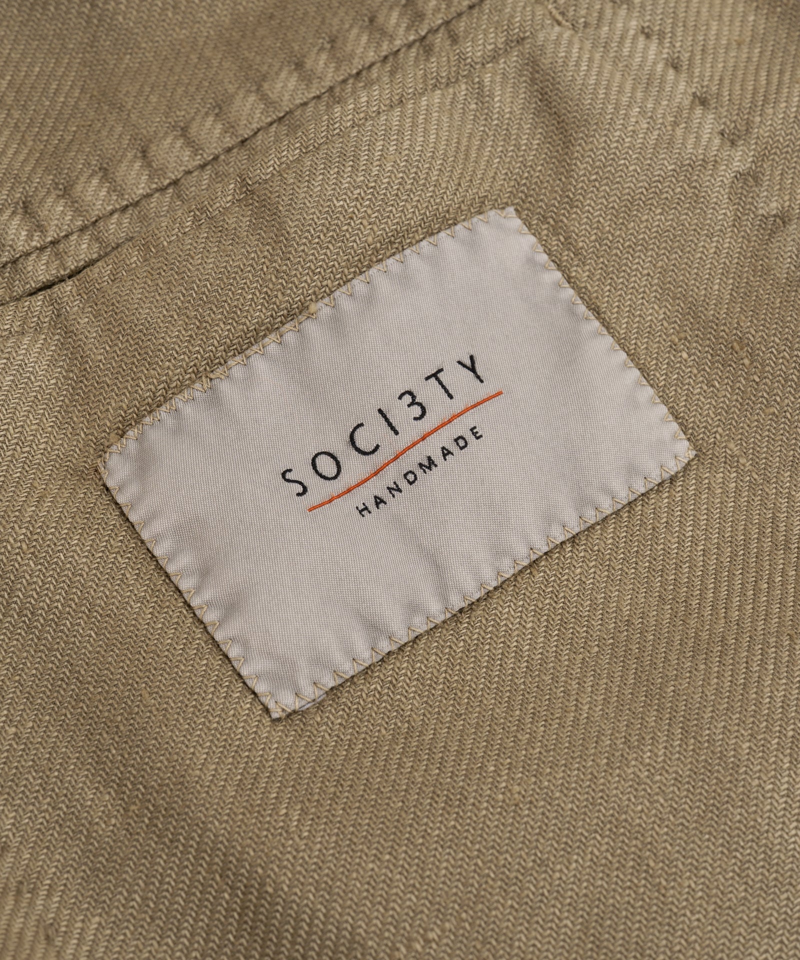 SOCI3TY Handmade Colbert garment - dyed linnen/katoen twill groen - THE SOCIETY SHOP