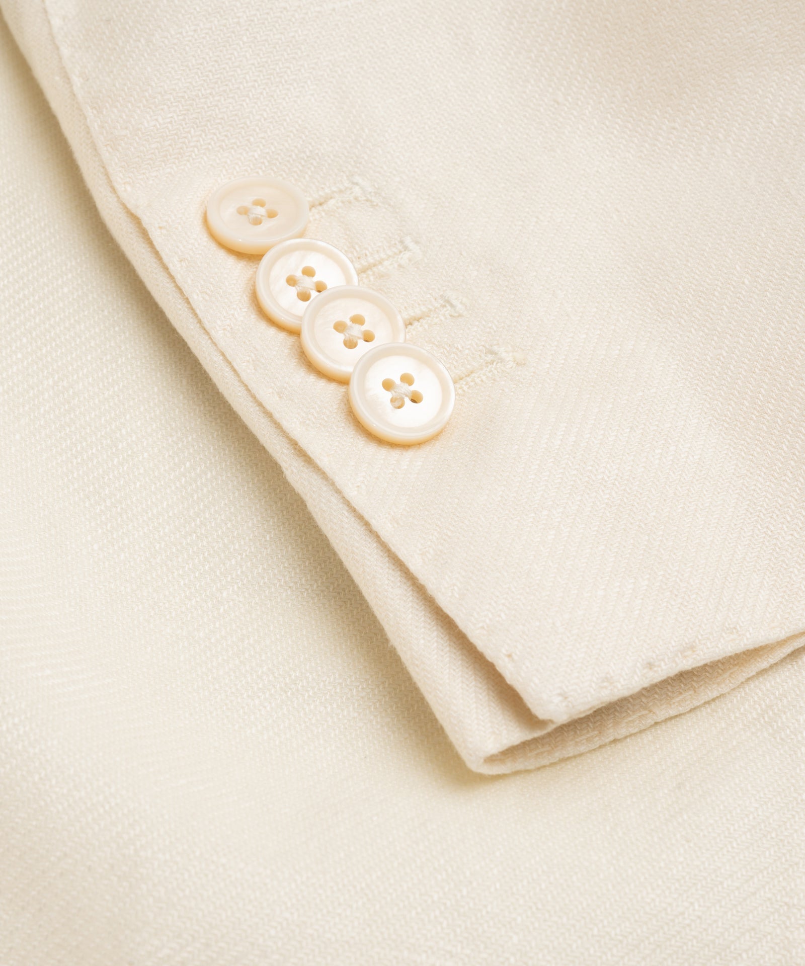 SOCI3TY Handmade Colbert garment - dyed linnen/katoen twill off - white - THE SOCIETY SHOP