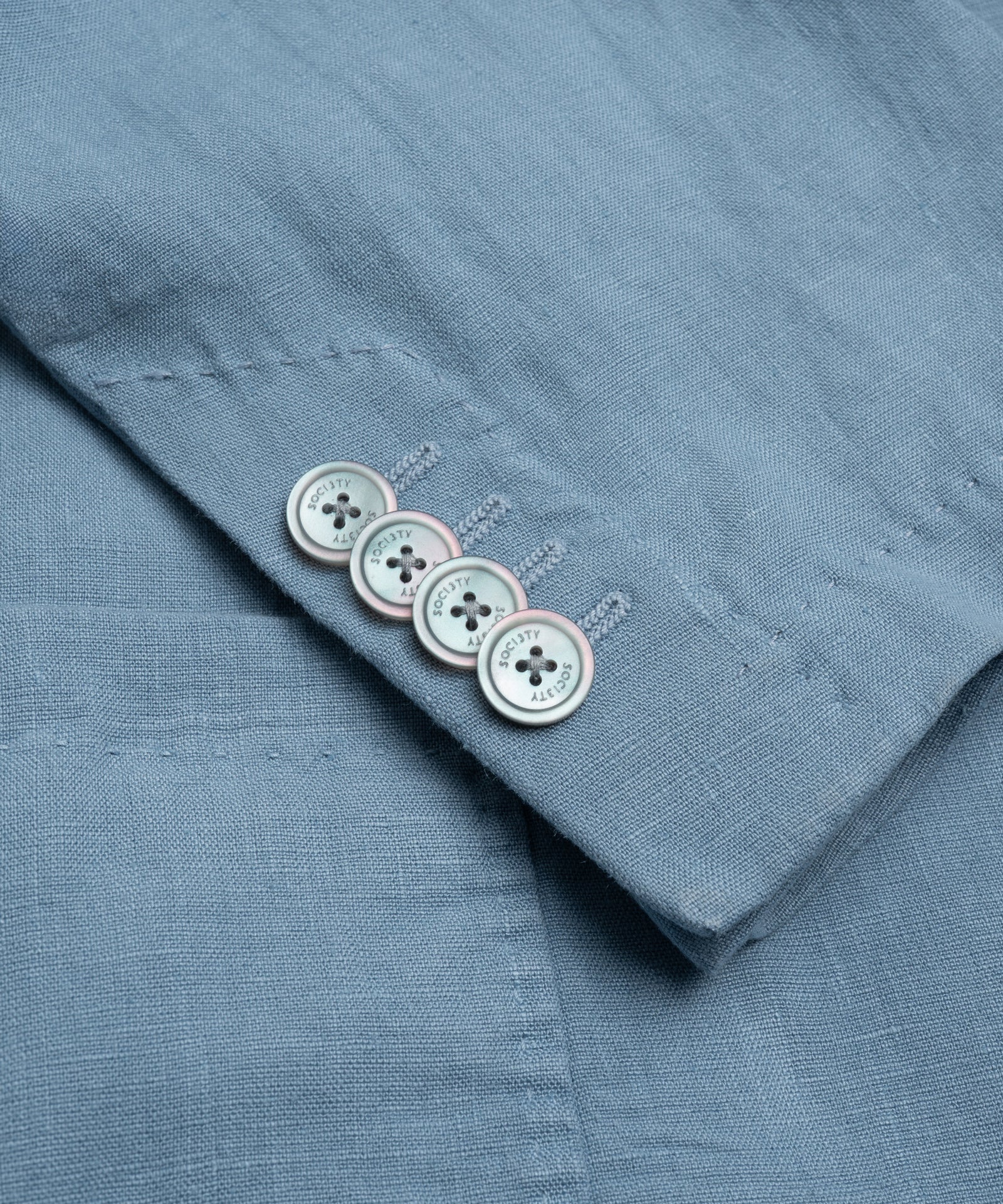 SOCI3TY Limited Fashion Colbert gewassen linnen lichtblauw - THE SOCIETY SHOP