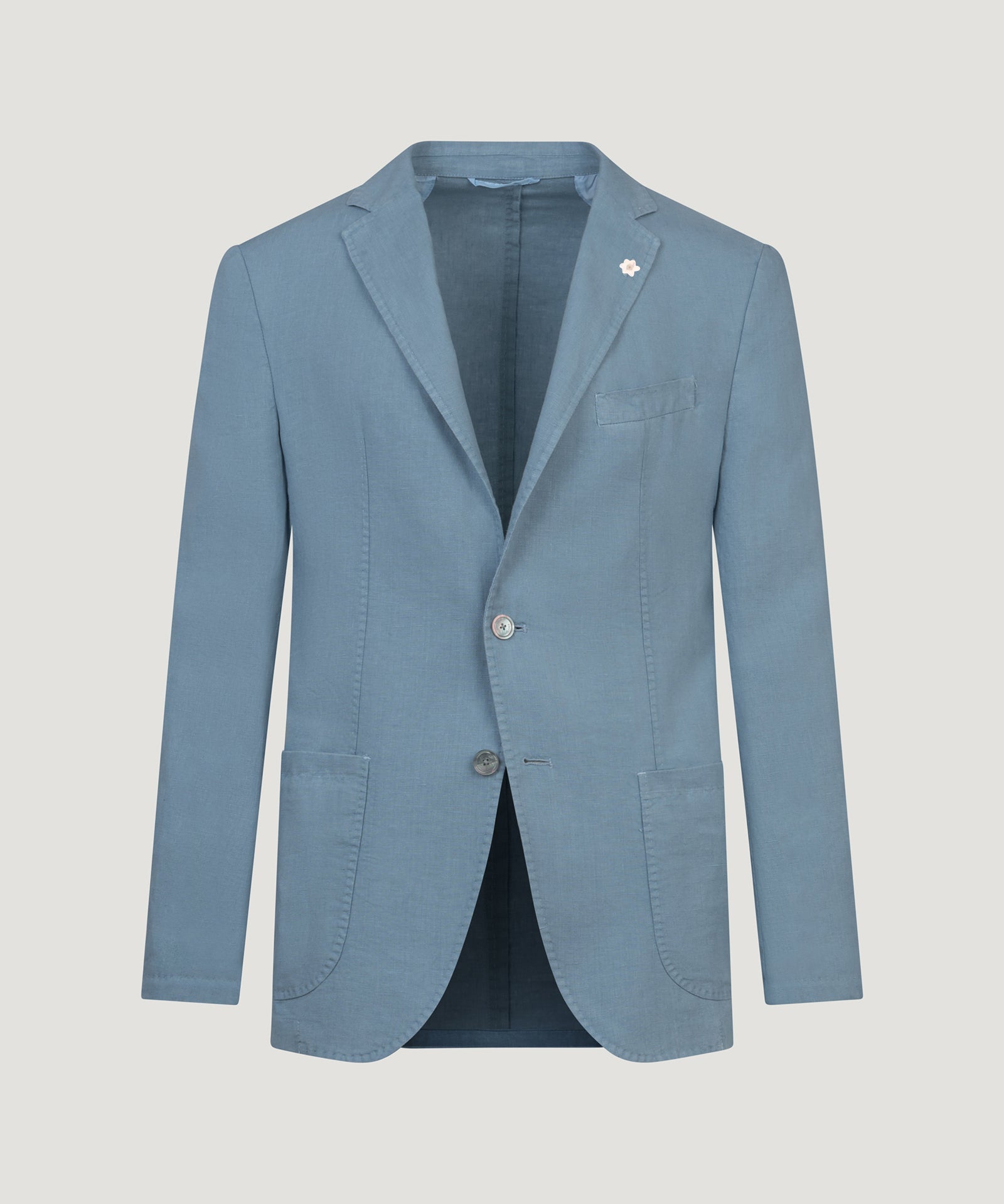 SOCI3TY Limited Fashion Colbert gewassen linnen lichtblauw - THE SOCIETY SHOP