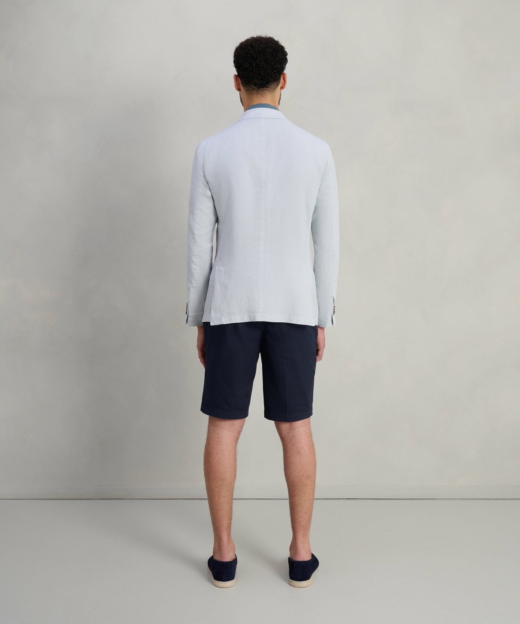 SOCI3TY Colbert gewassen linnen lichtgrijs - THE SOCIETY SHOP