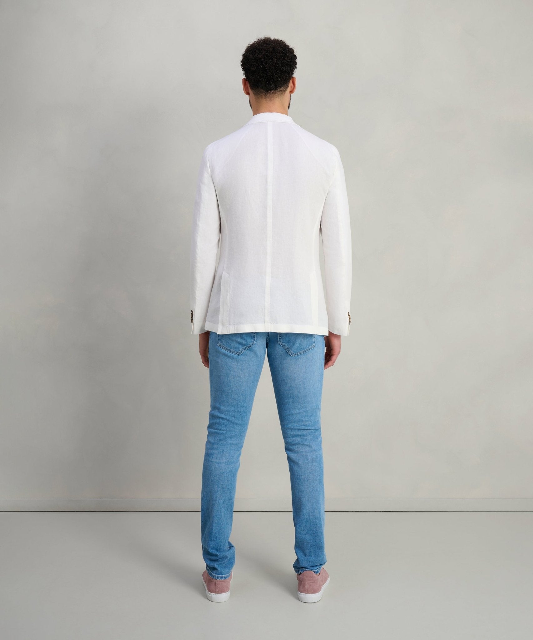 SOCI3TY Colbert gewassen linnen off - white - THE SOCIETY SHOP
