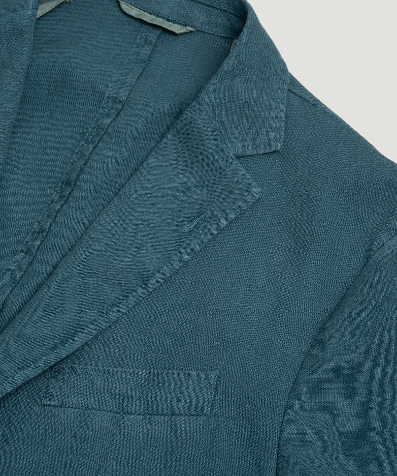 SOCI3TY Limited Fashion Colbert gewassen linnen petrol - THE SOCIETY SHOP